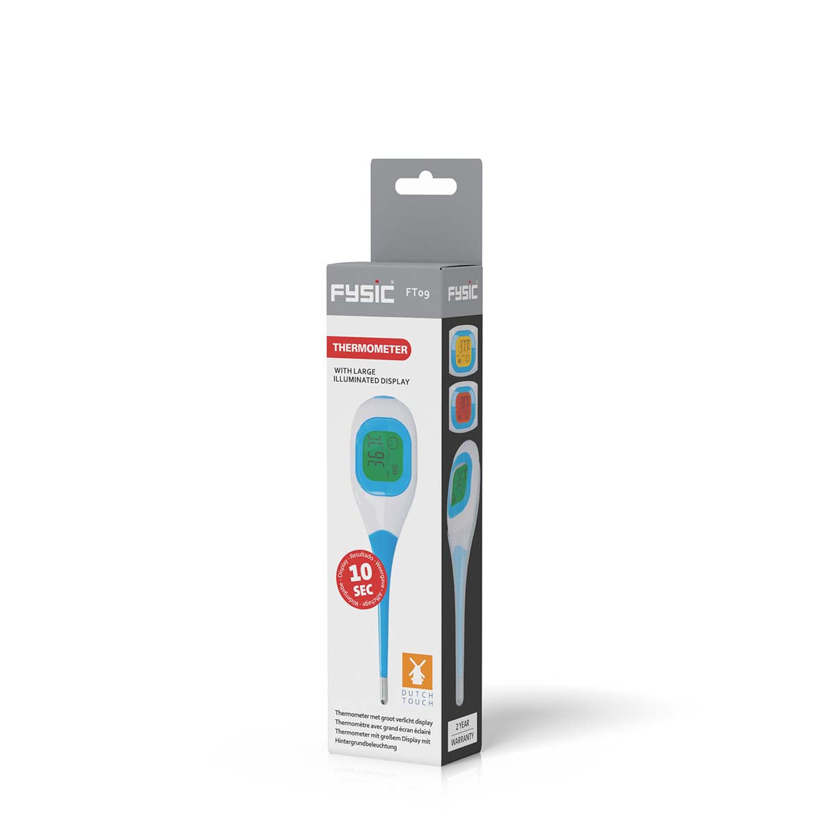 Thermometer mit großem beleuchtetem Display