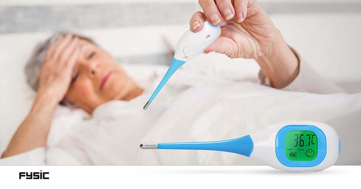 Thermometer mit großem beleuchtetem Display