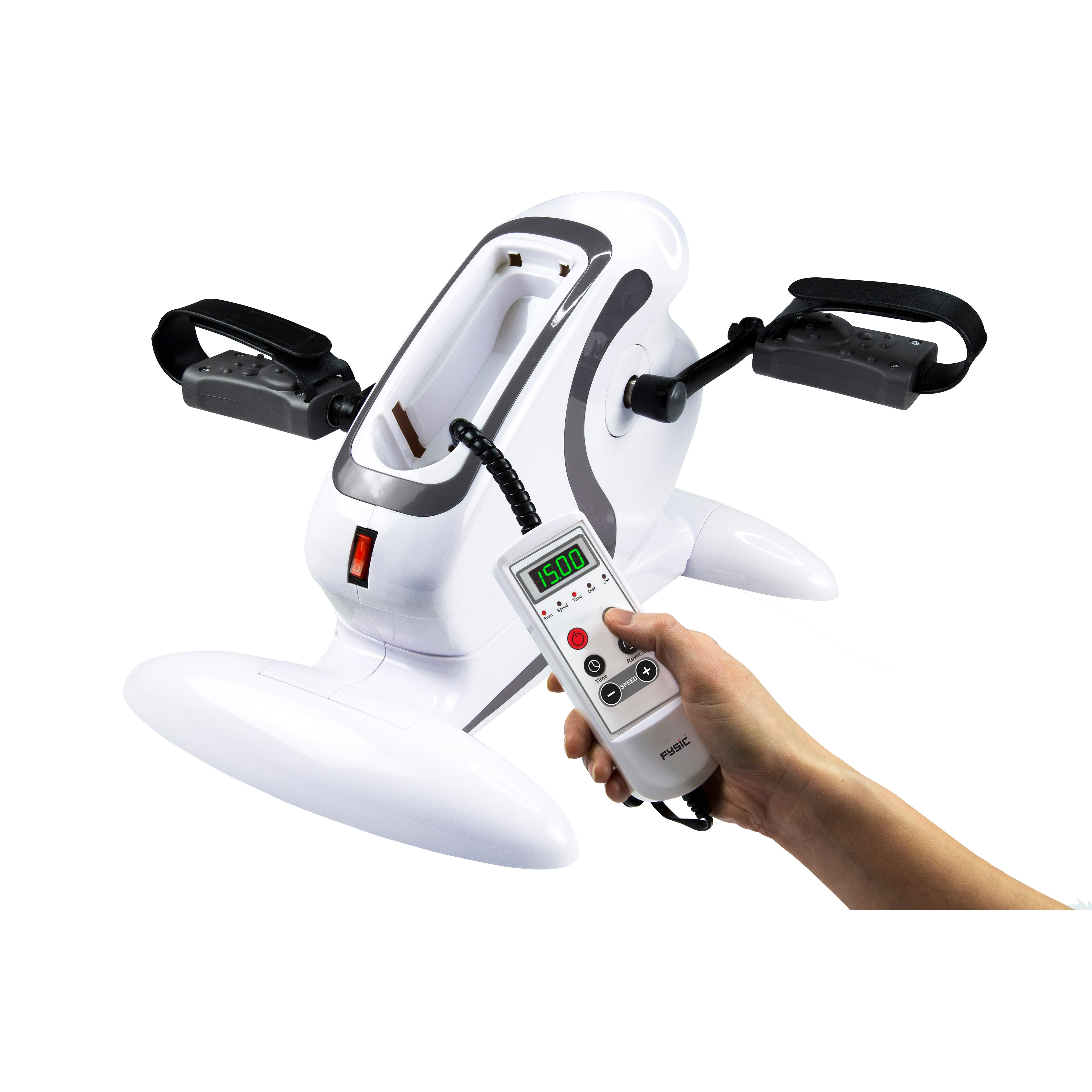 Elektrischer Mini-Hometrainer Weiß / Schwarz