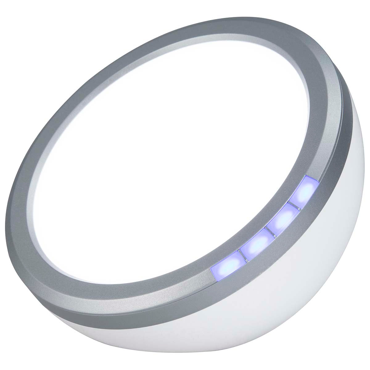 Energielampe / Lichttherapielampe Weiß/Silber
