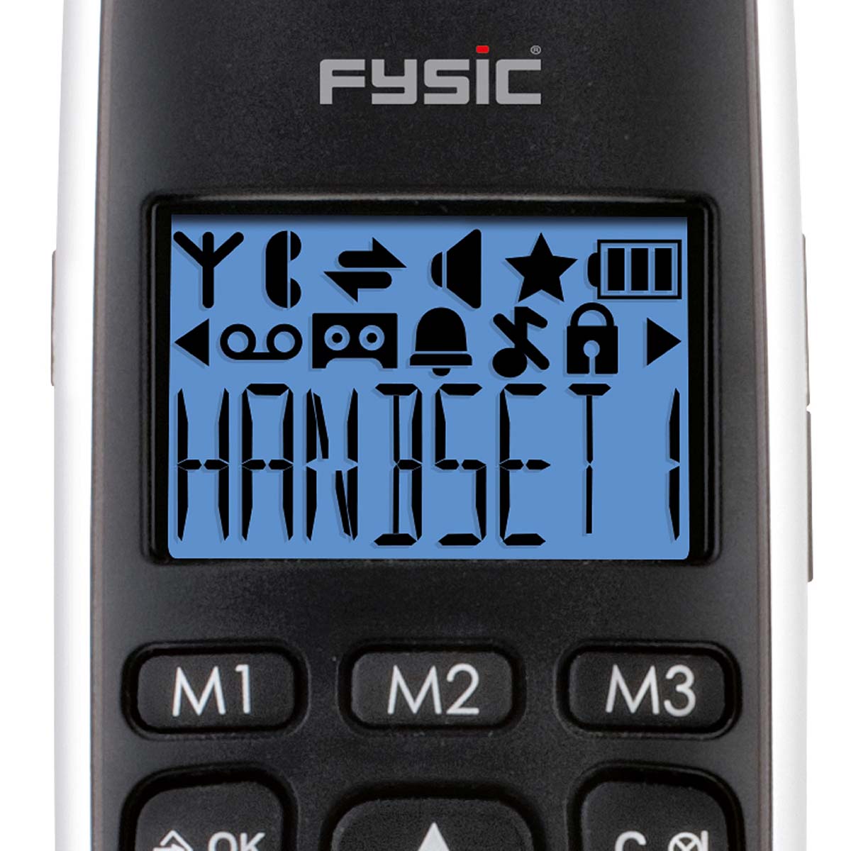 Senior DECT-Telefon mit großen Tasten und 2 Mobilteilen schwarz