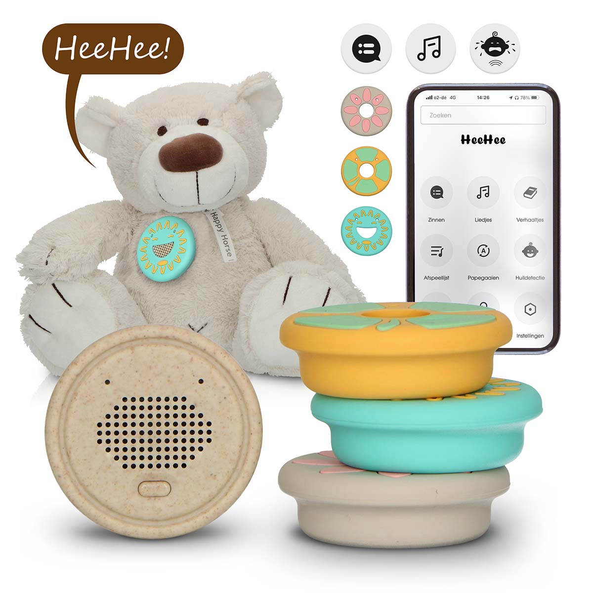 Baby HeeHee + Teddybär - Chat-Taste, macht Ihr Kuscheltier zu einem interaktiven Freund