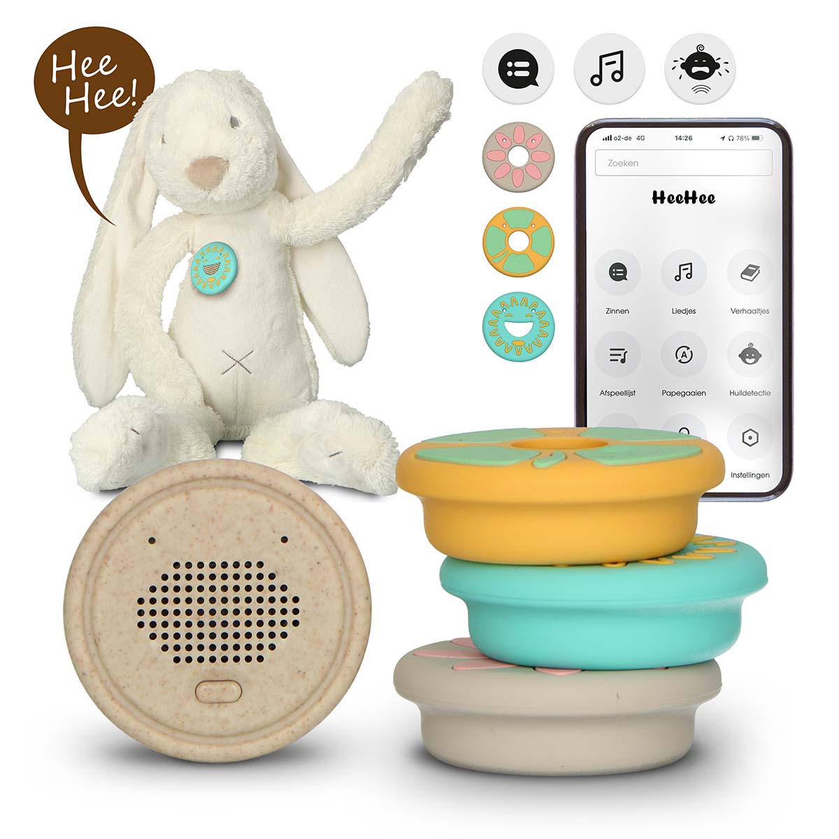 Baby HeeHee + Plüschkaninchen - Chat-Taste, macht Ihr Kuscheltier zu einem interaktiven Freund