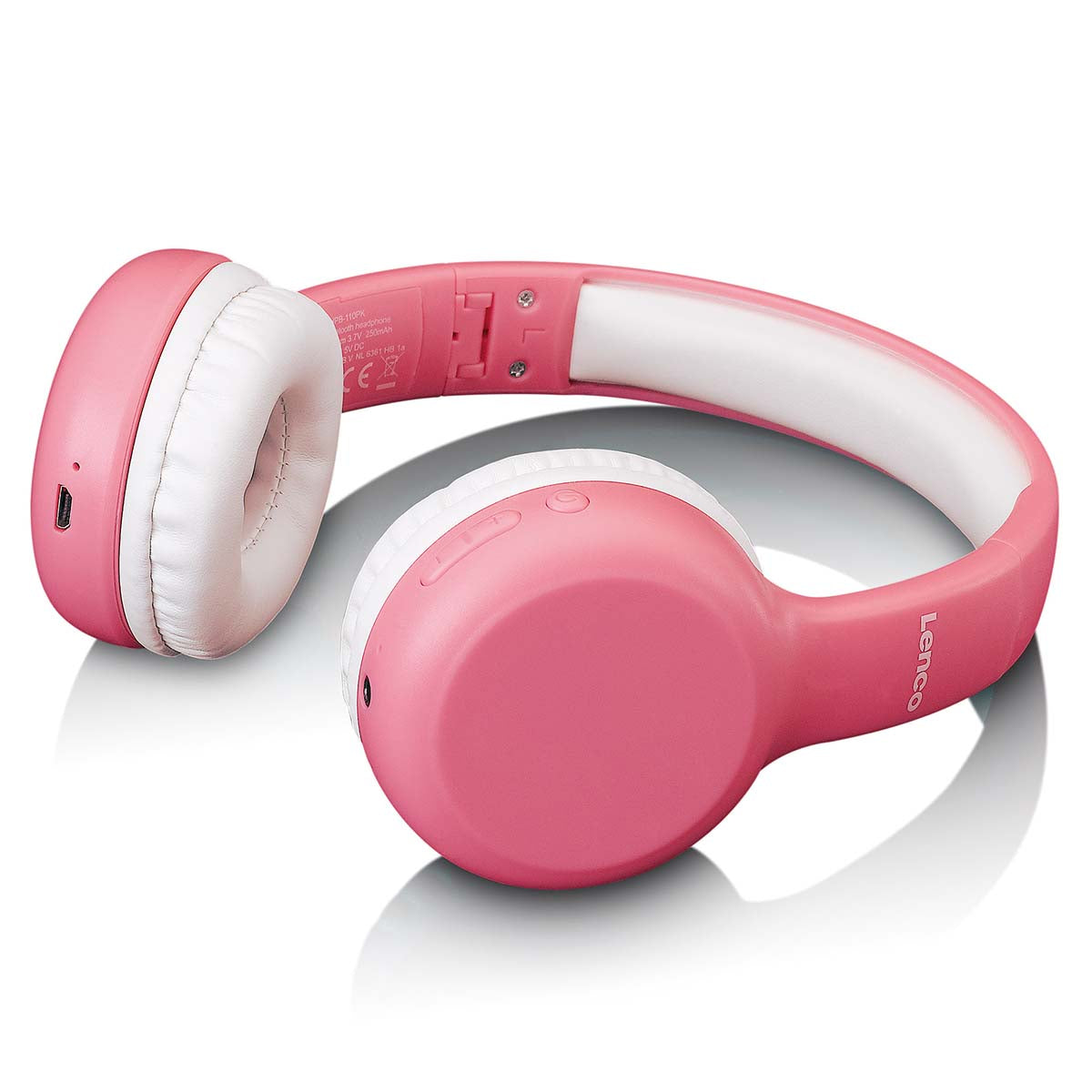 Zusammenklappbarer Bluetooth®-Kopfhörer für Kinder Pink