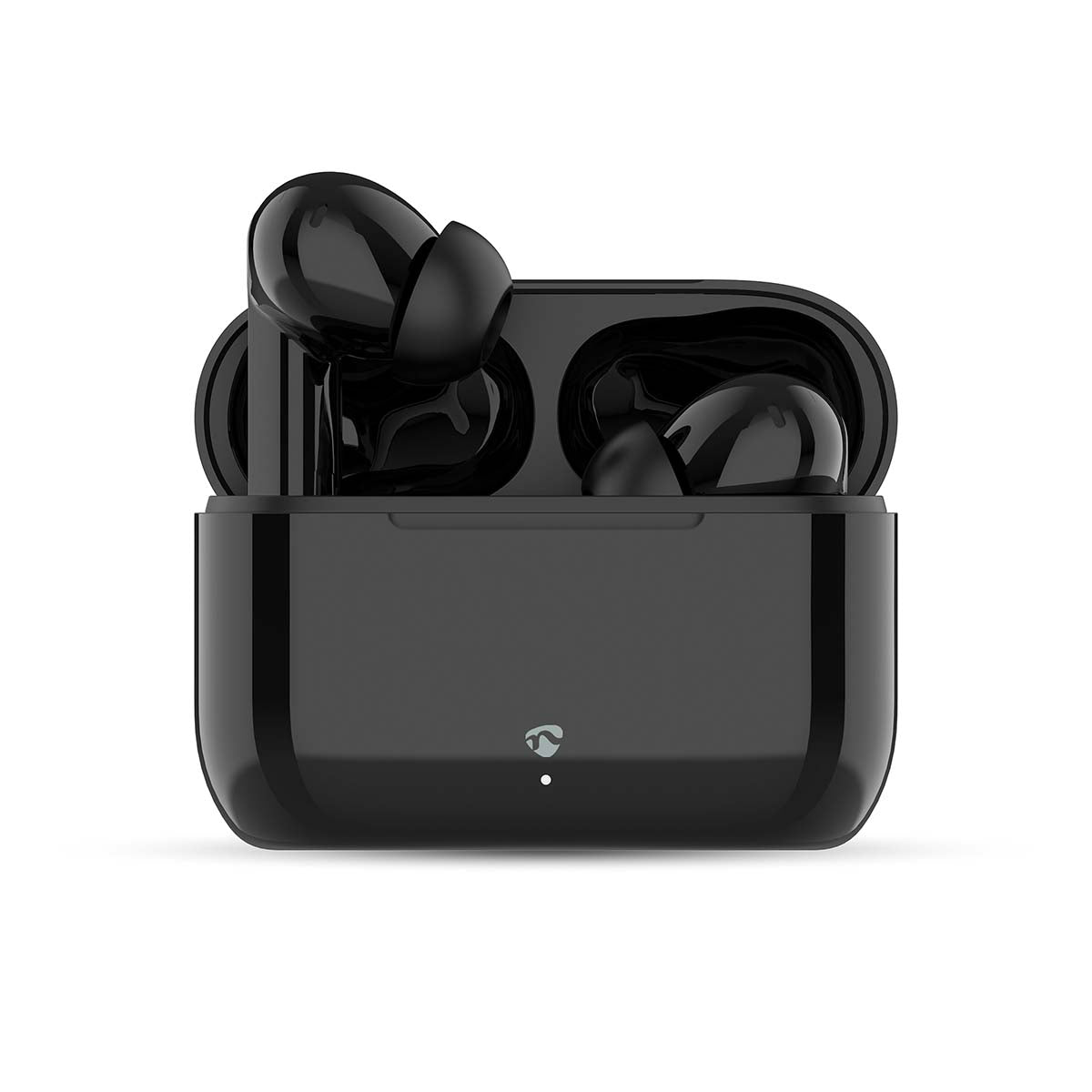 Vollständig drahtlose Kopfhörer | ENC (Environmental Noise Cancelling) | Bluetooth® | max. Batteriespielzeit: 24 Std | Berührungssteuerung | Ladegehäuse | Kabelloses Ladegehäuse | Eingebautes Mikro | Stimmkontrolle | Rauschunterdrückung | IPX4 | Schwarz