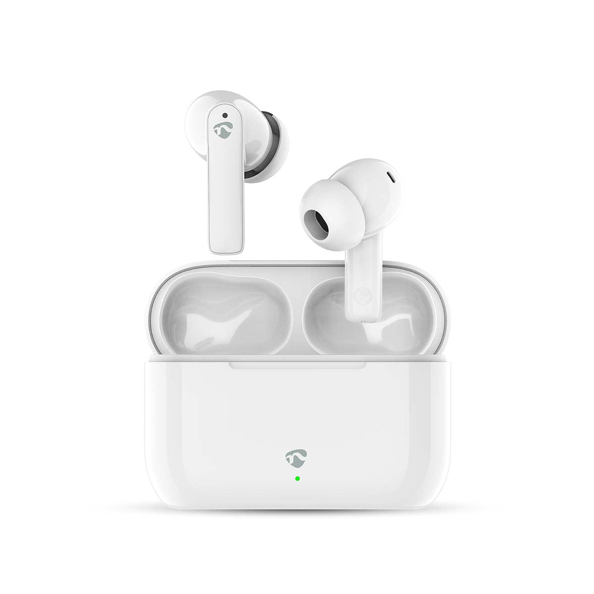 Vollständig drahtlose Kopfhörer | ENC (Environmental Noise Cancelling) | Bluetooth® | max. Batteriespielzeit: 24 Std | Berührungssteuerung | Ladegehäuse | Kabelloses Ladegehäuse | Eingebautes Mikro | Stimmkontrolle | Rauschunterdrückung | IPX4 | Weiss