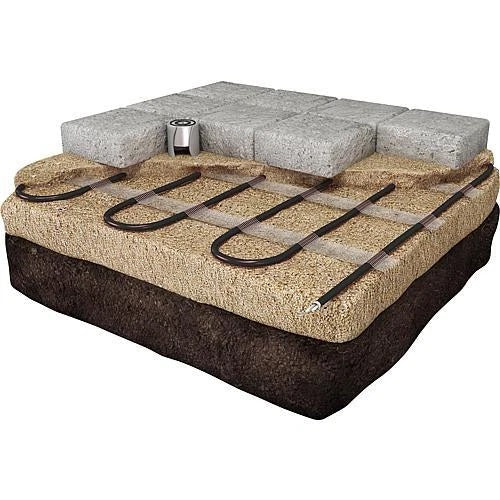 asdec life ® ice/snow melting heating mat for open spaces in concrete/sand installation 1500W/10x0.5m=5m²/230V