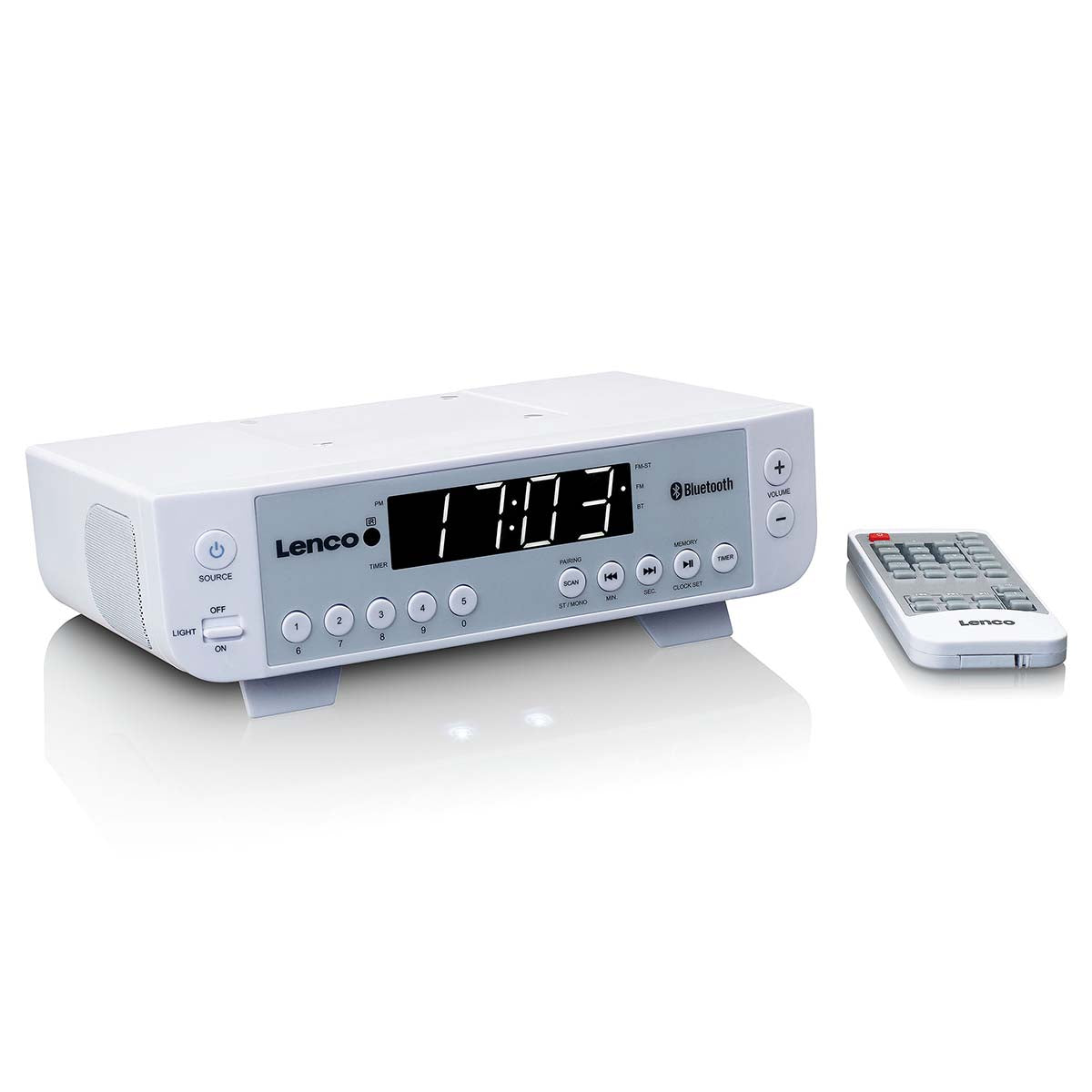 FM-Küchenradio mit Bluetooth®, LED-Beleuchtung und Zeitschaltuhr Weiß