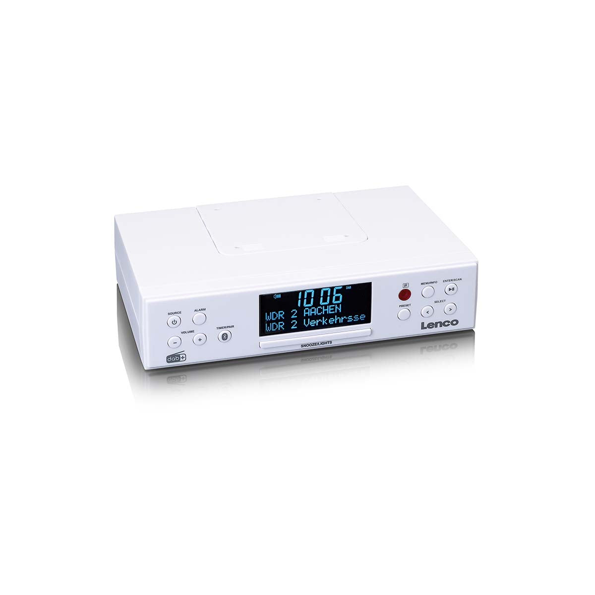 DAB+/FM-Küchenradio mit Bluetooth®, LED-Beleuchtung und Zeitschaltuhr Weiß