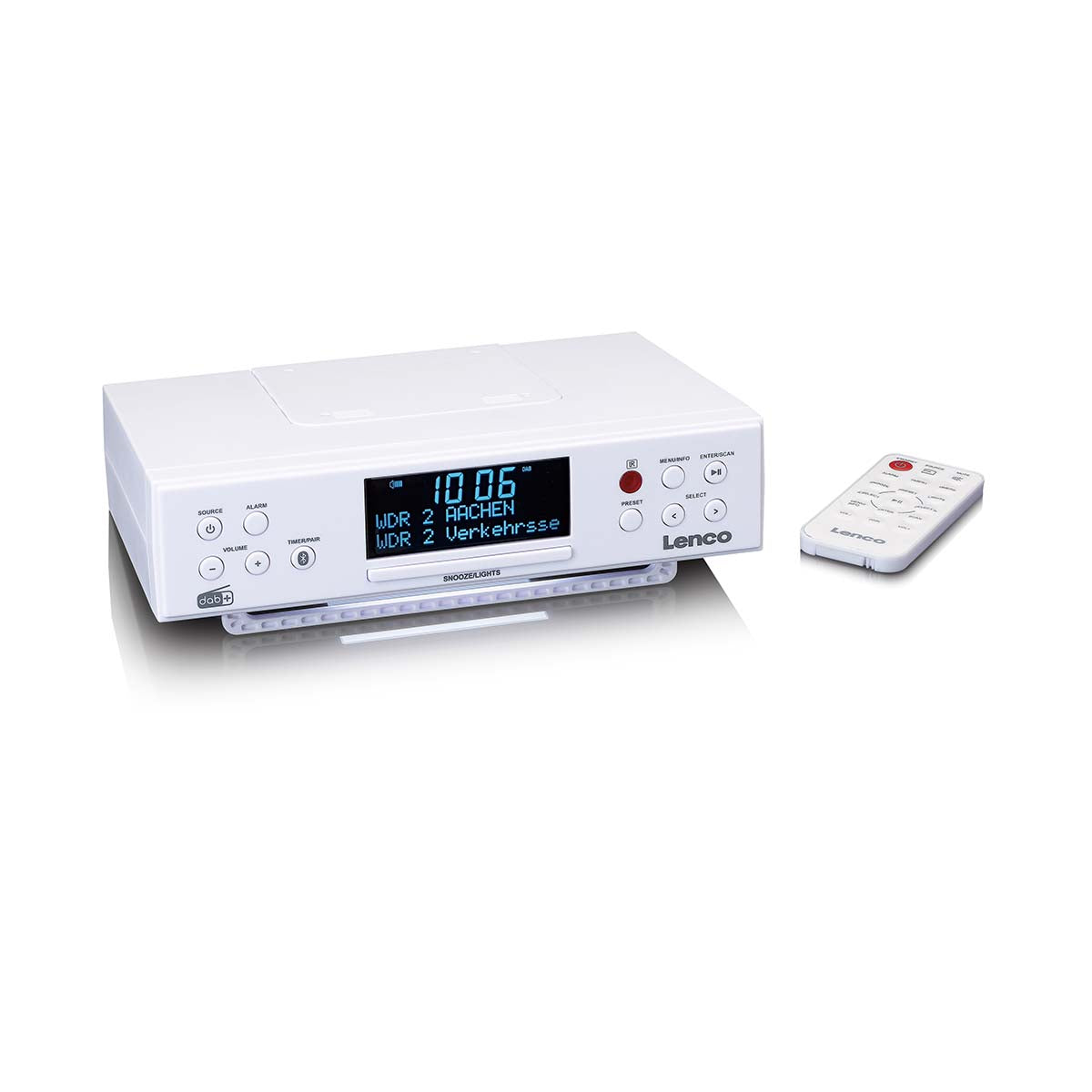 DAB+/FM-Küchenradio mit Bluetooth®, LED-Beleuchtung und Zeitschaltuhr Weiß