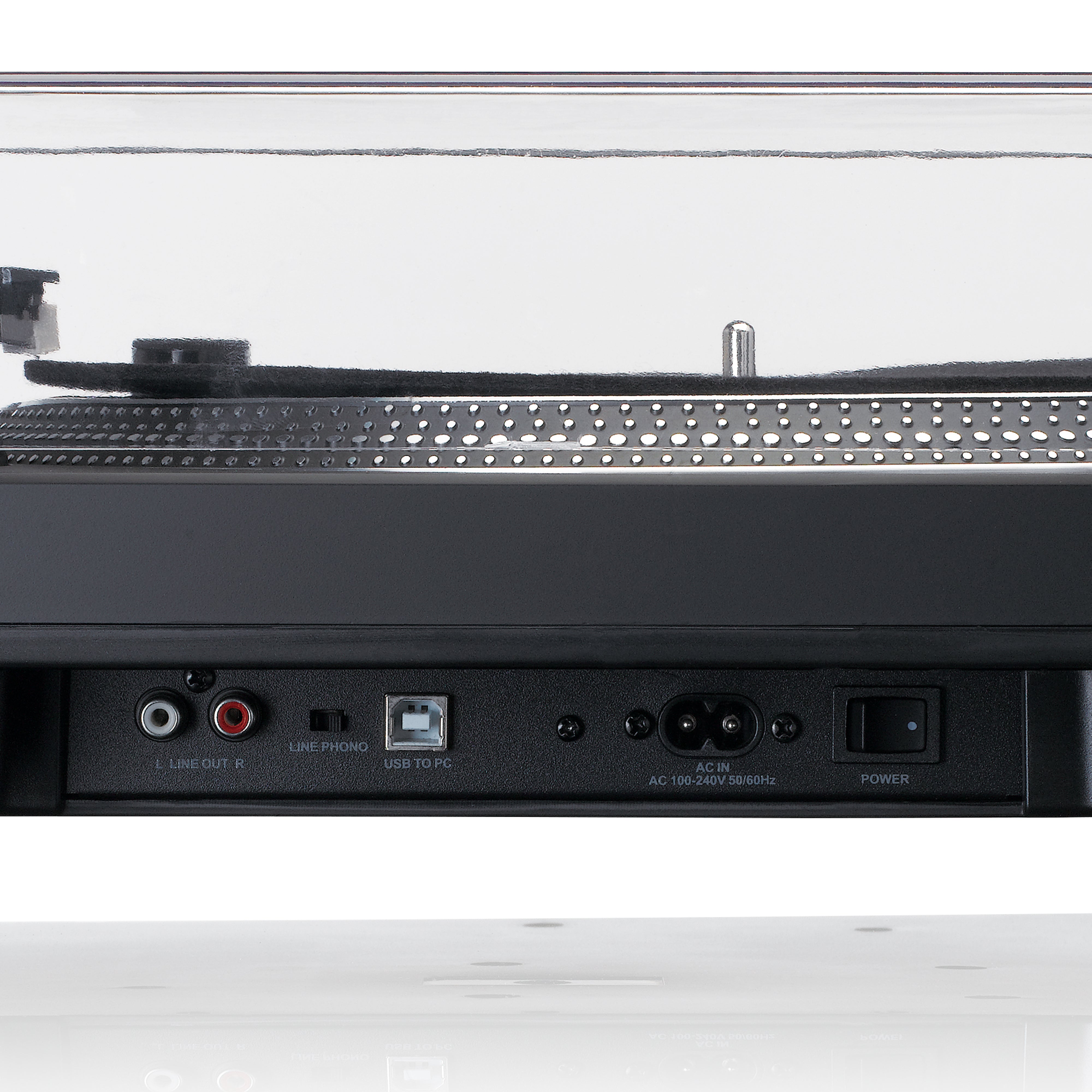 Direktantrieb Plattenspieler mit USB/PC-Codierung Schwarz