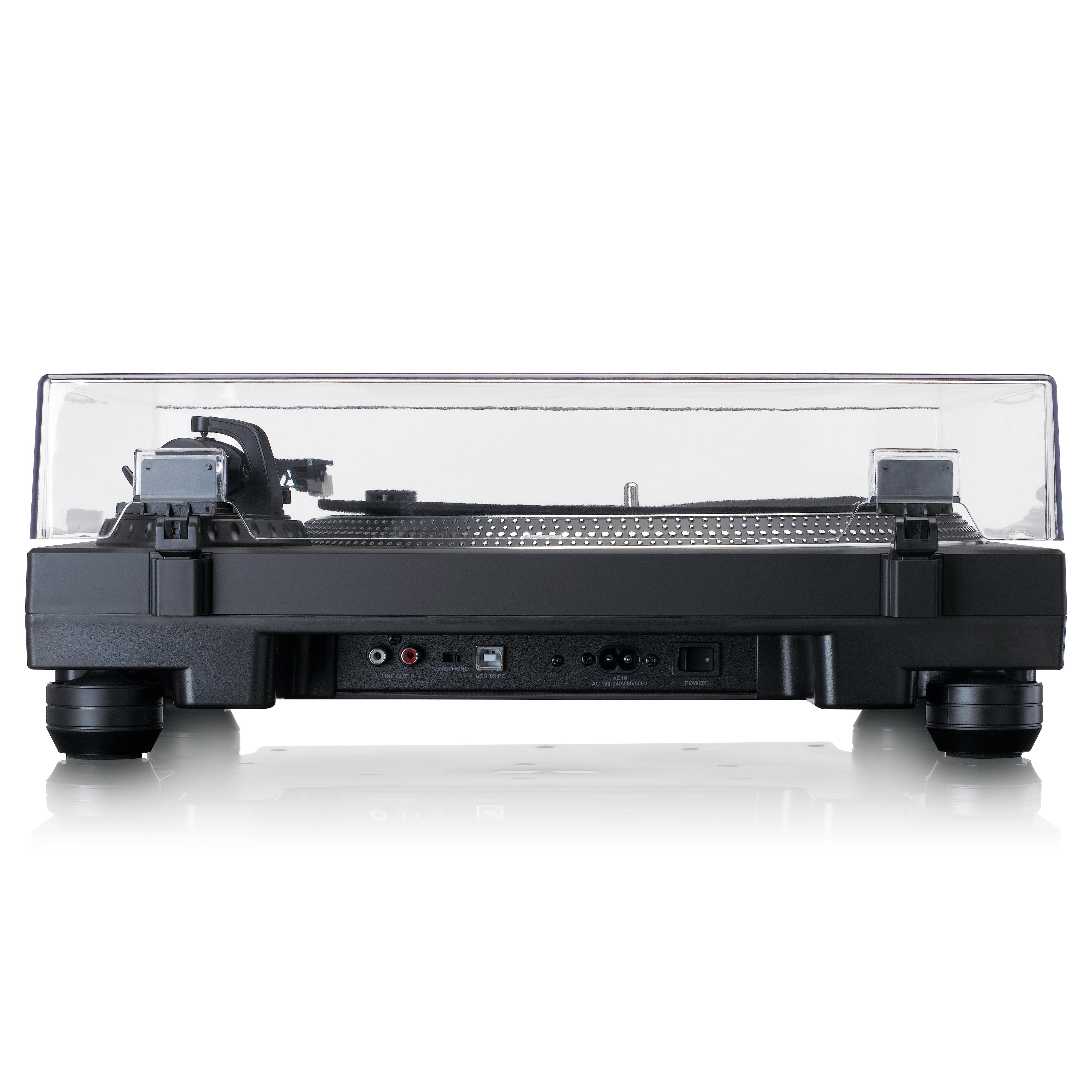 Direktantrieb Plattenspieler mit USB/PC-Codierung Schwarz