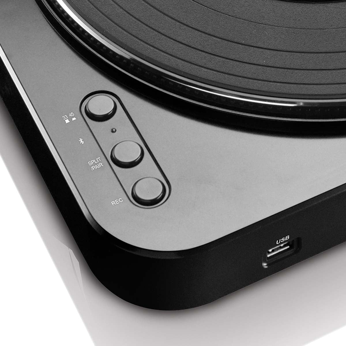 Plattenspieler mit Direktcodierung und Bluetooth® Schwarz
