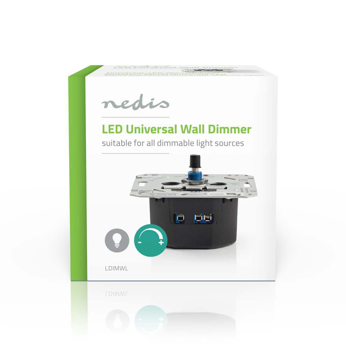 LED-Dimmer | 150 W | 230 V AC 50 Hz | Schwarz / Silber