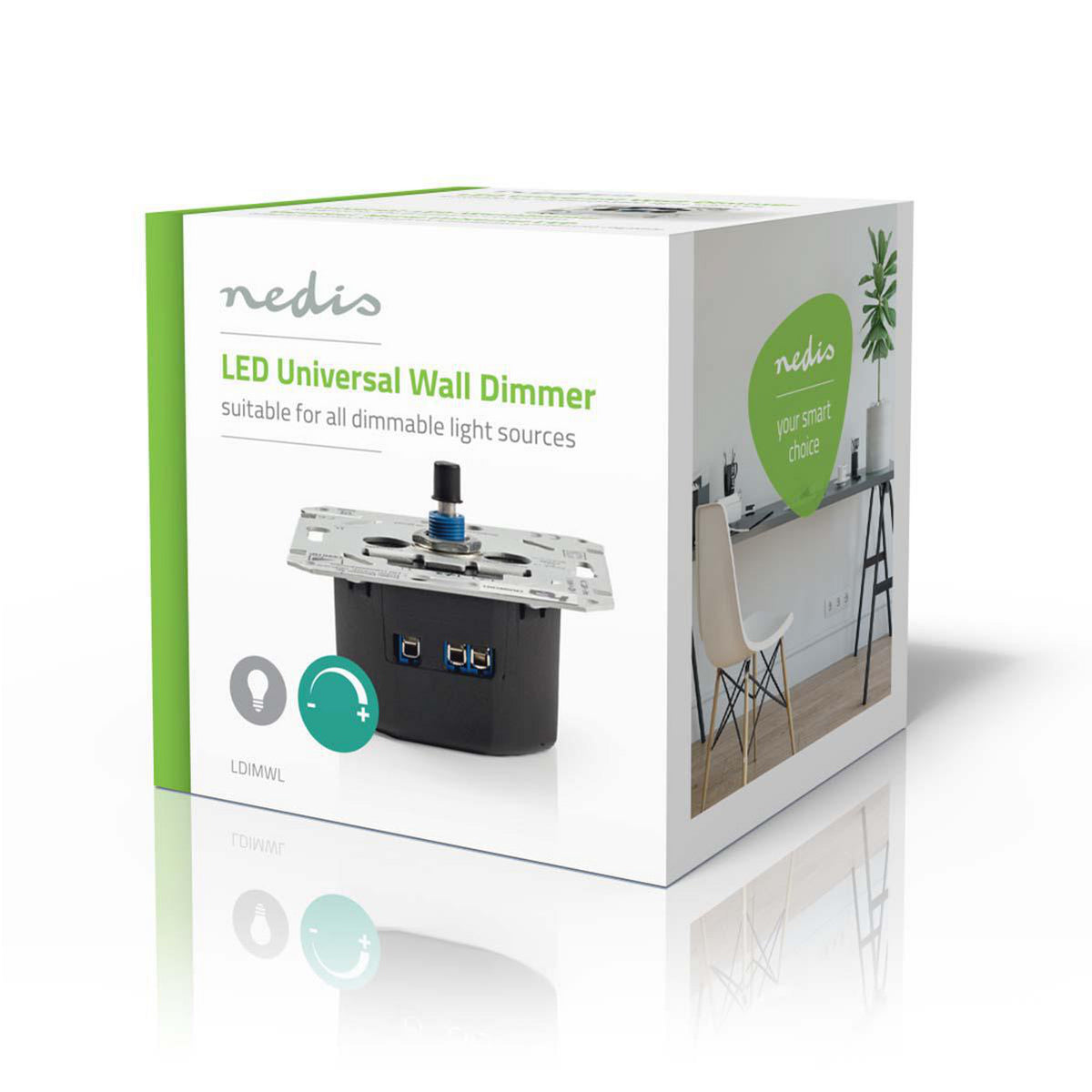 LED-Dimmer | 150 W | 230 V AC 50 Hz | Schwarz / Silber