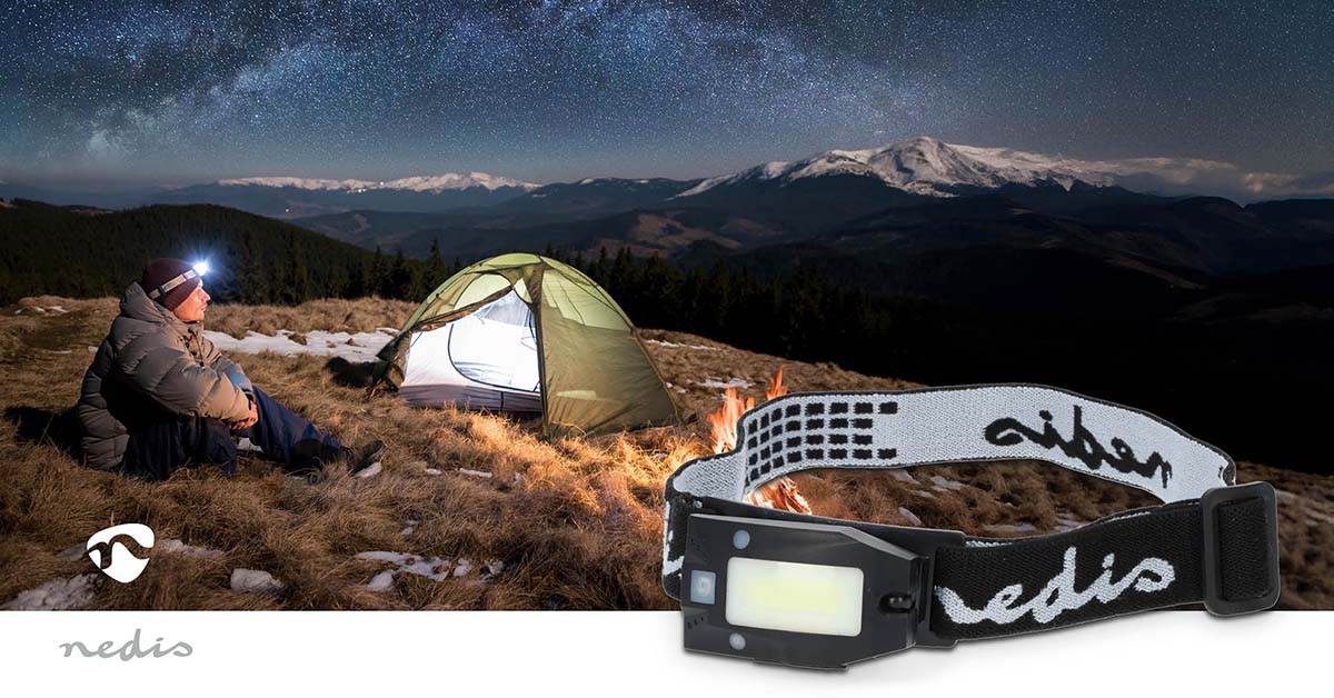 LED stirnlampe | Batteriebetrieben / Stromversorgung über USB | 3.7 V DC | Batterien enthalten | Wiederaufladbar | Nennlichtstrom: 180 lm | Lichtbereich: 20 m