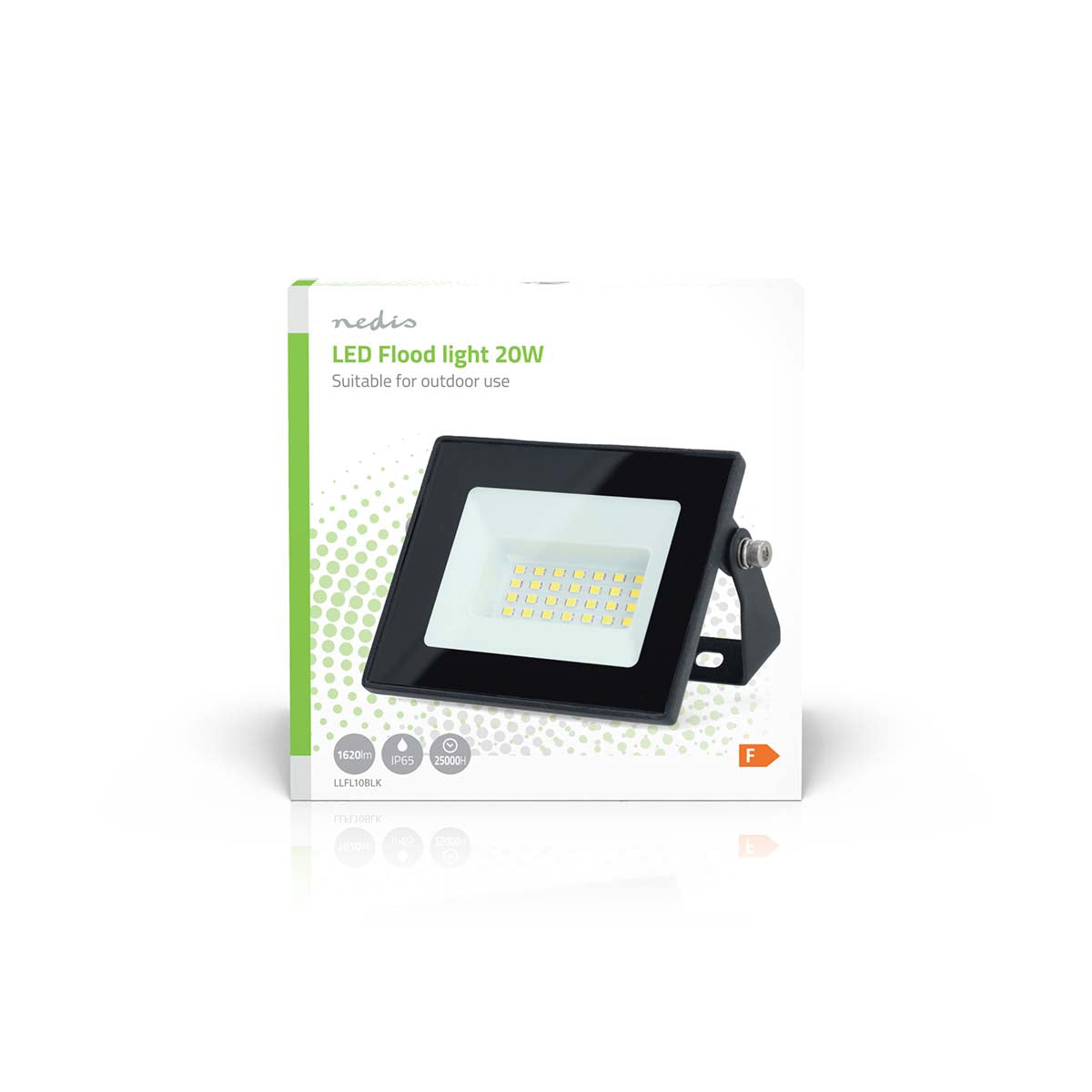 LED-Flutlicht | 4000 K | Nennlichtstrom: 1620 lm | IP65 | 1.00 m | Energieklasse: F | 220 - 240 V AC 50/60 Hz | 20 W