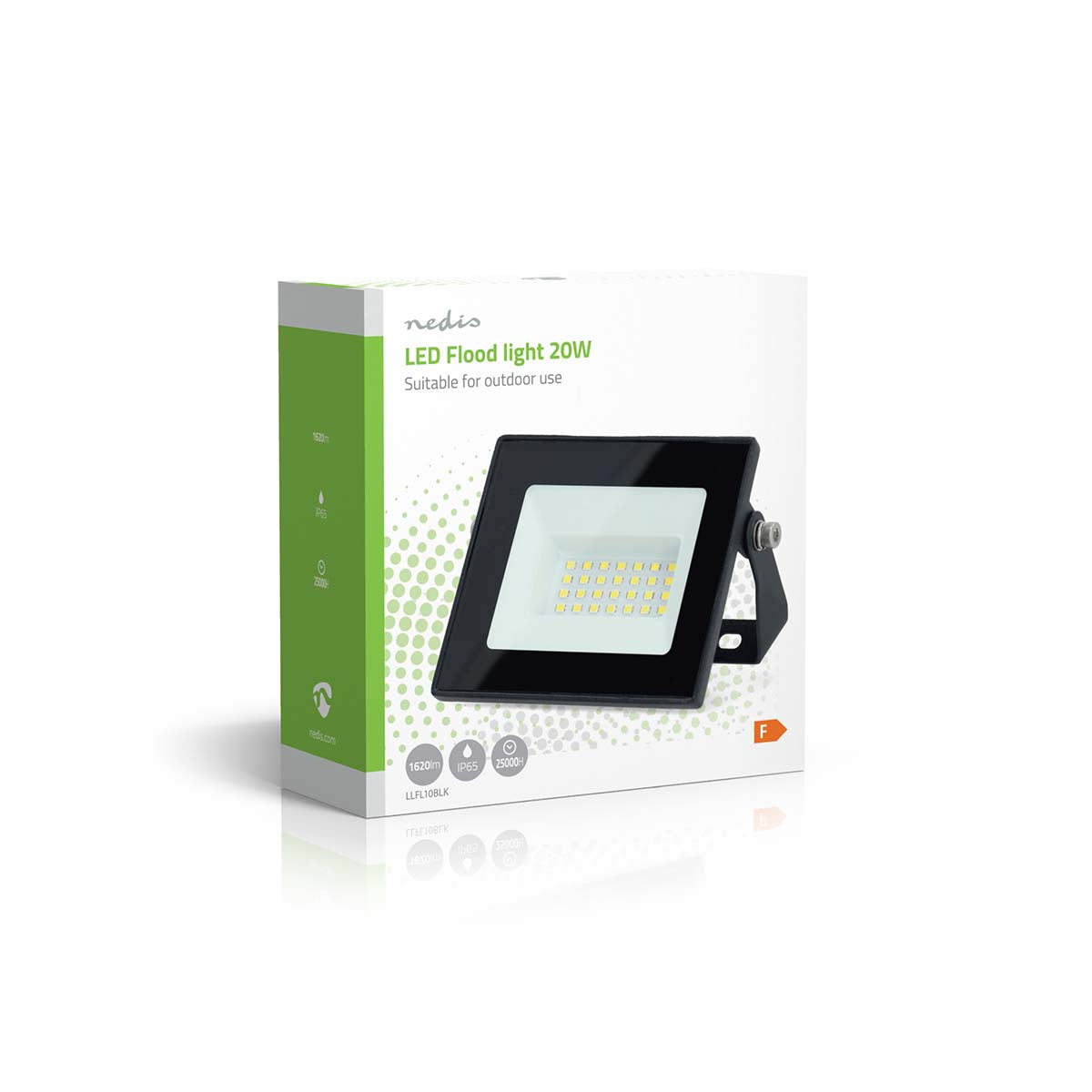 LED-Flutlicht | 4000 K | Nennlichtstrom: 1620 lm | IP65 | 1.00 m | Energieklasse: F | 220 - 240 V AC 50/60 Hz | 20 W
