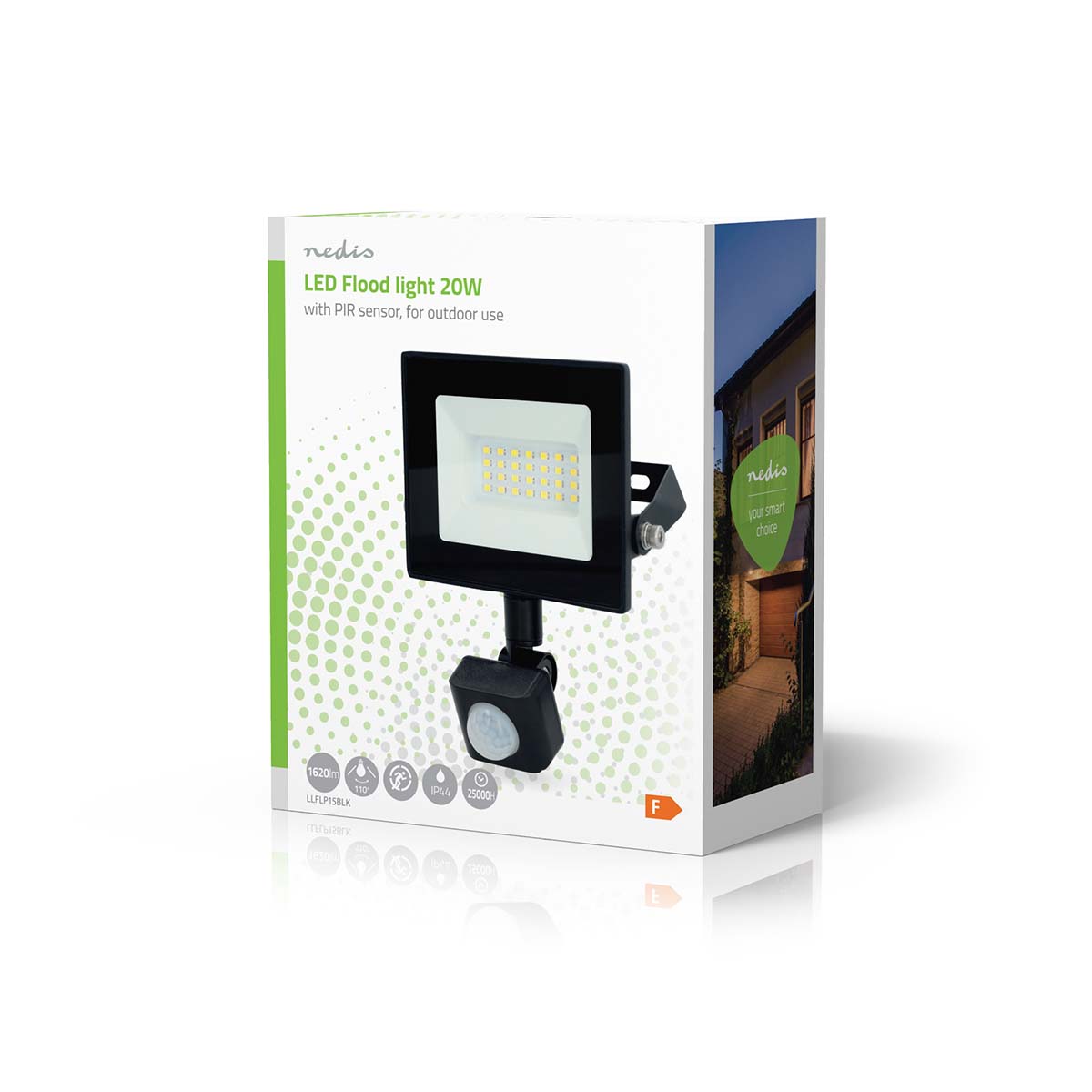 LED-Flutlicht | 4000 K | Nennlichtstrom: 1620 lm | IP44 | 1.00 m | Energieklasse: F | 220 - 240 V AC 50/60 Hz | 20 W