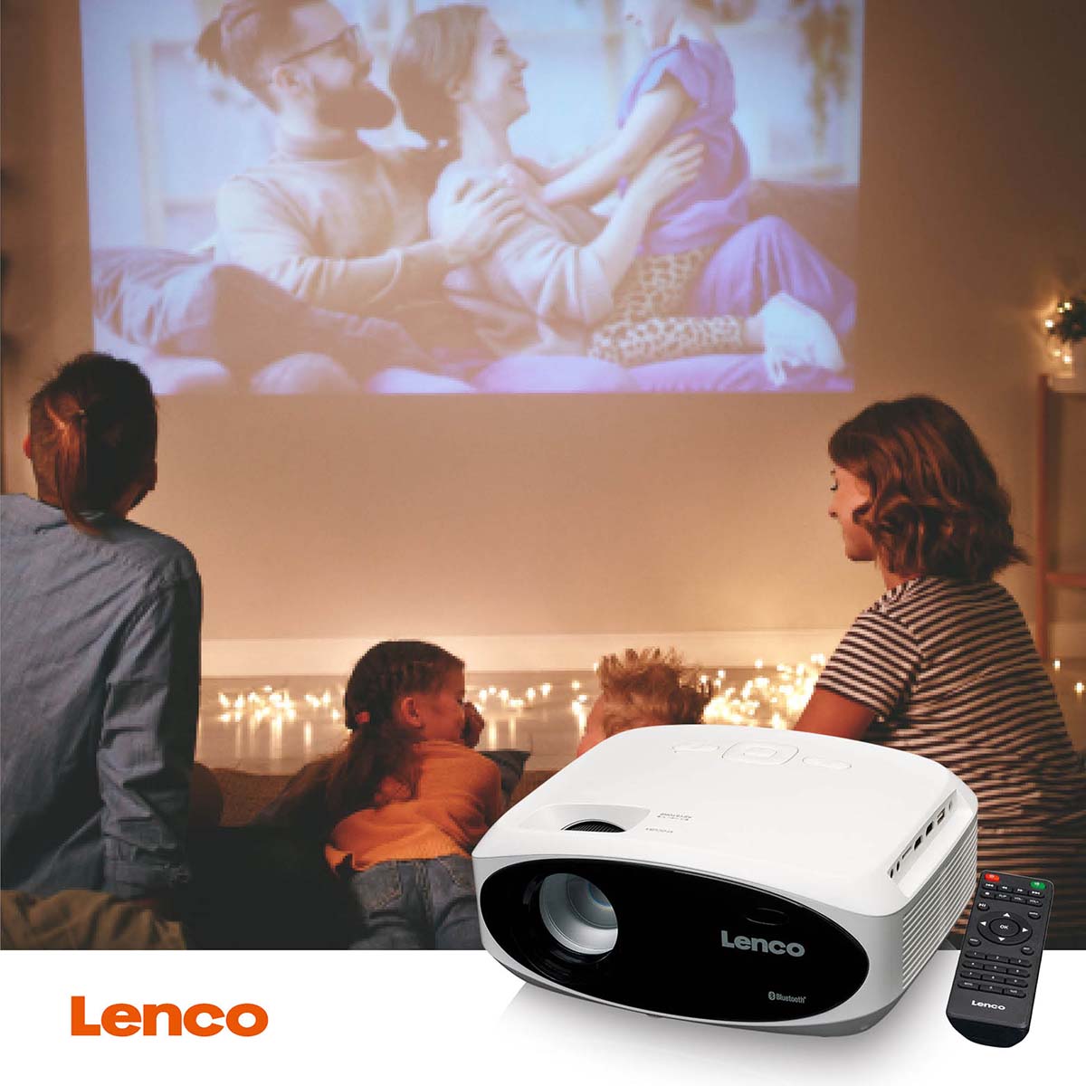 Full HD 1080P LCD-Projektor mit Bluetooth Weiß