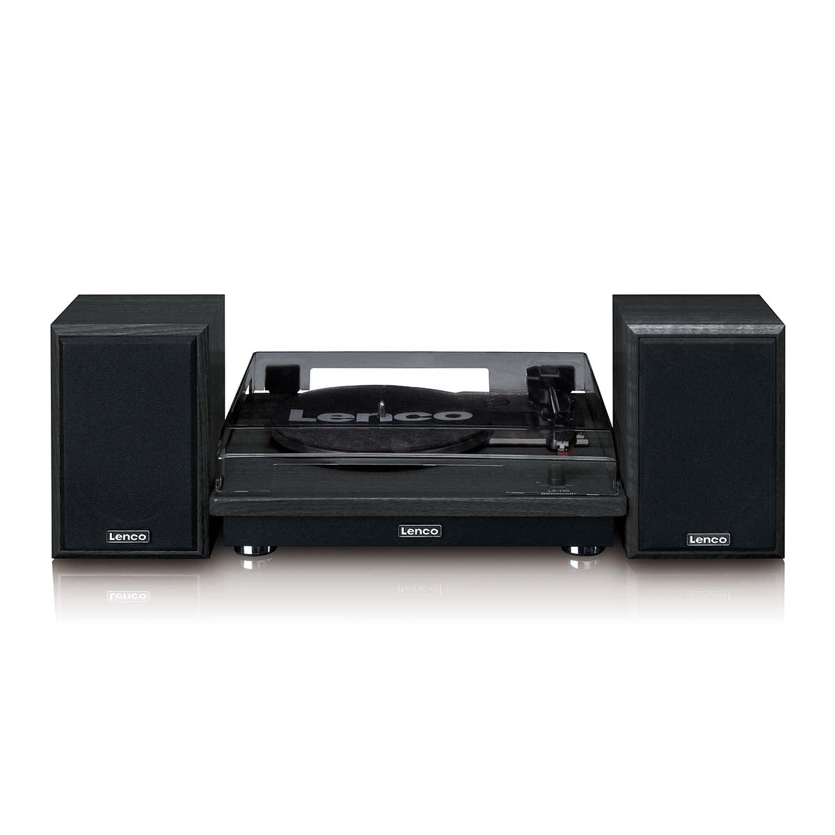 Plattenspieler mit Bluetooth® Empfang und zwei externen Lautsprechern