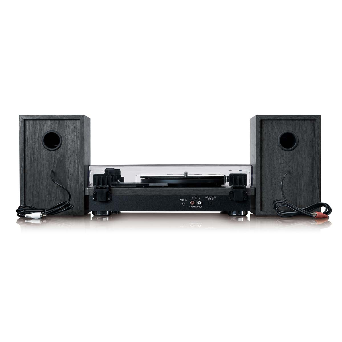 Plattenspieler mit Bluetooth® Empfang und zwei externen Lautsprechern