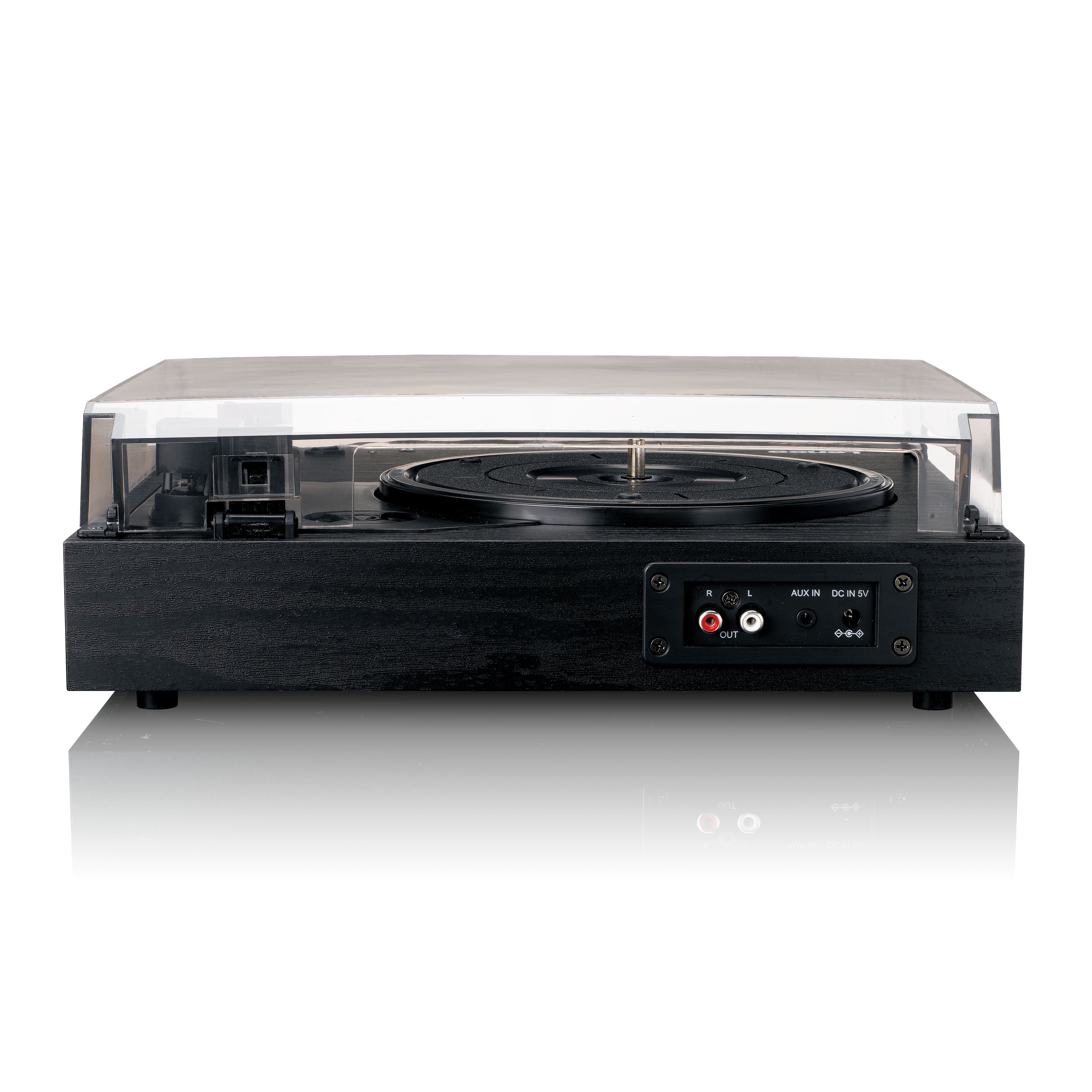 Plattenspieler mit Bluetooth®, zwei eingebauten Lautsprechern und AT3600L Tonabnehmer Schwarz