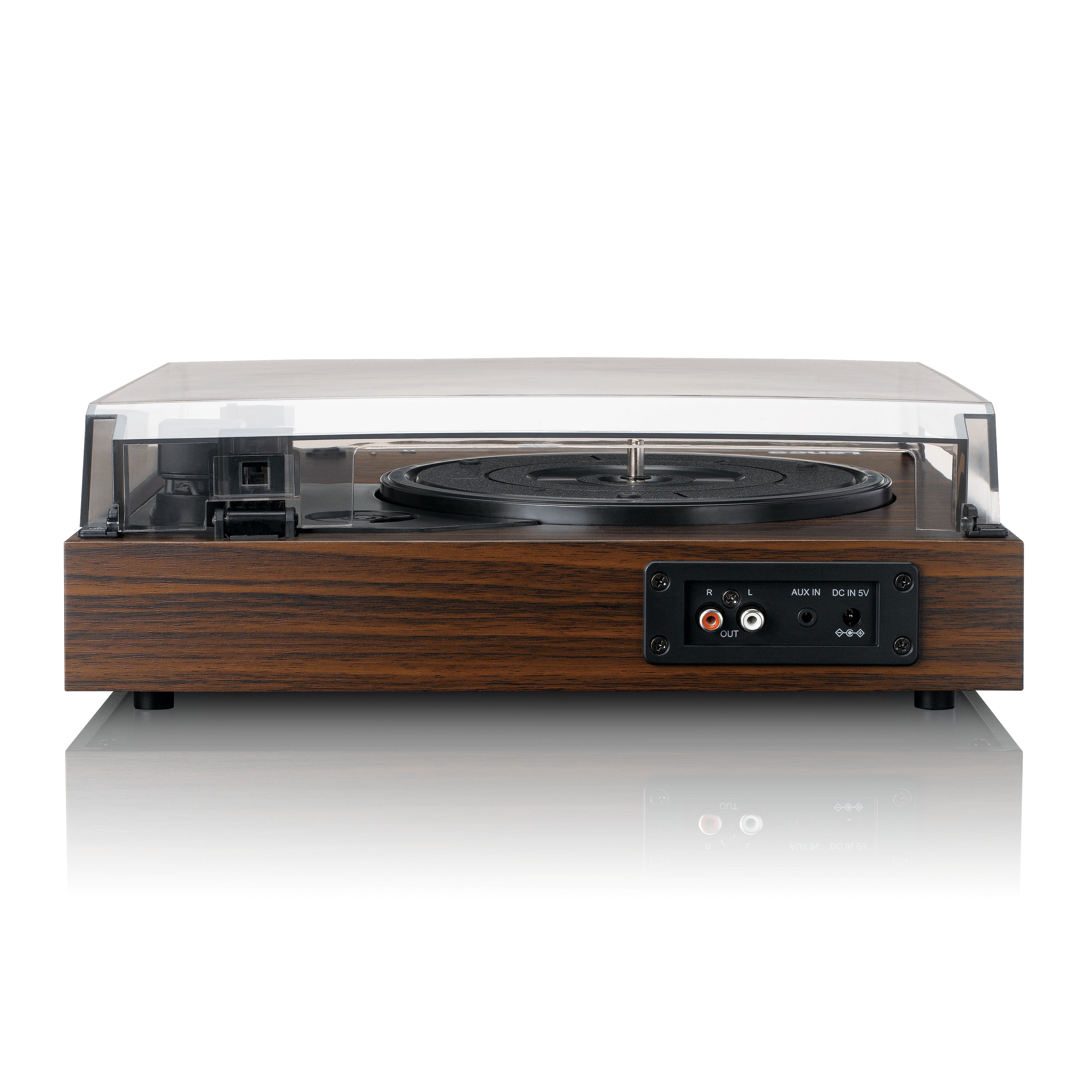 Plattenspieler mit Bluetooth®, zwei eingebauten Lautsprechern und AT3600L Tonabnehmer Wood