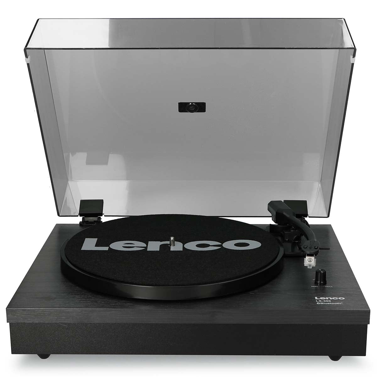 Plattenspieler mit Bluetooth® und zwei externen Lautsprechern Schwarz