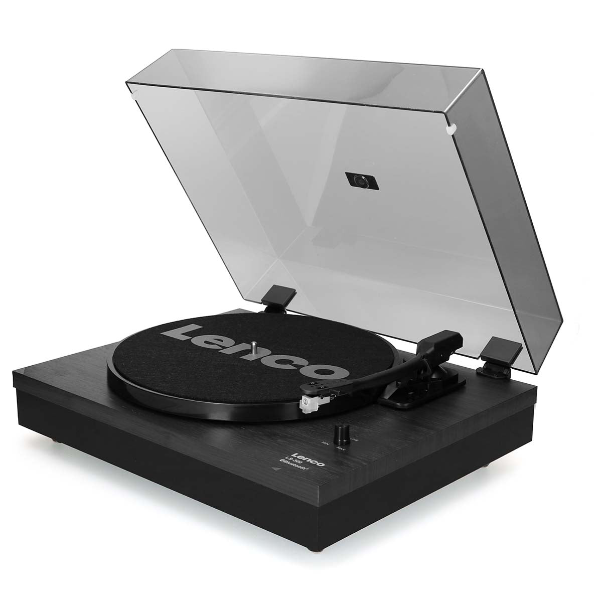 Plattenspieler mit Bluetooth® und zwei externen Lautsprechern Schwarz