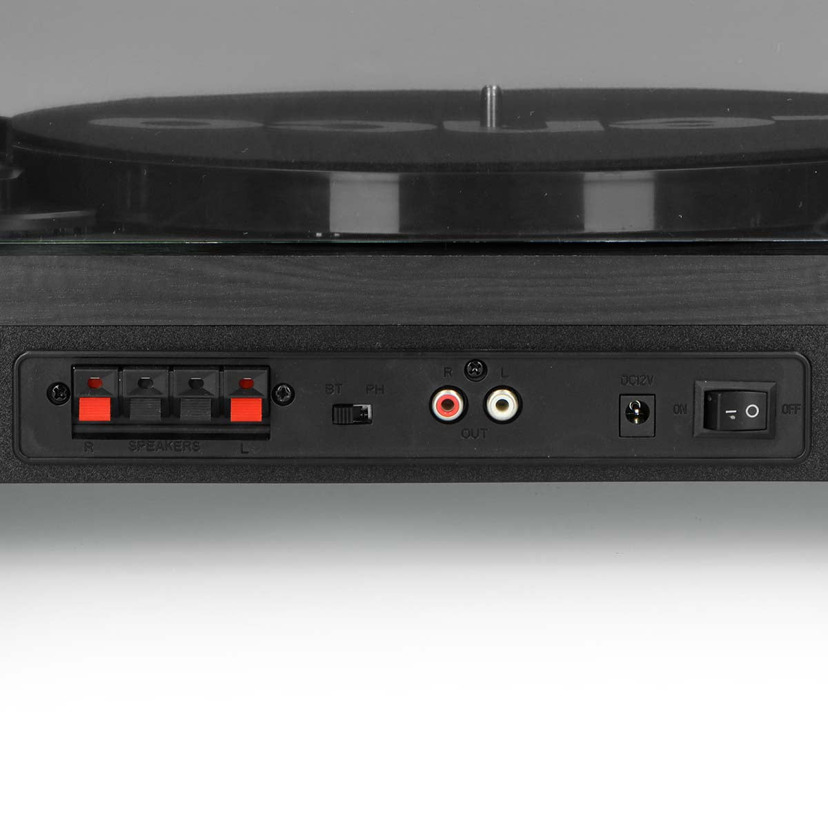 Plattenspieler mit Bluetooth® und zwei externen Lautsprechern Schwarz