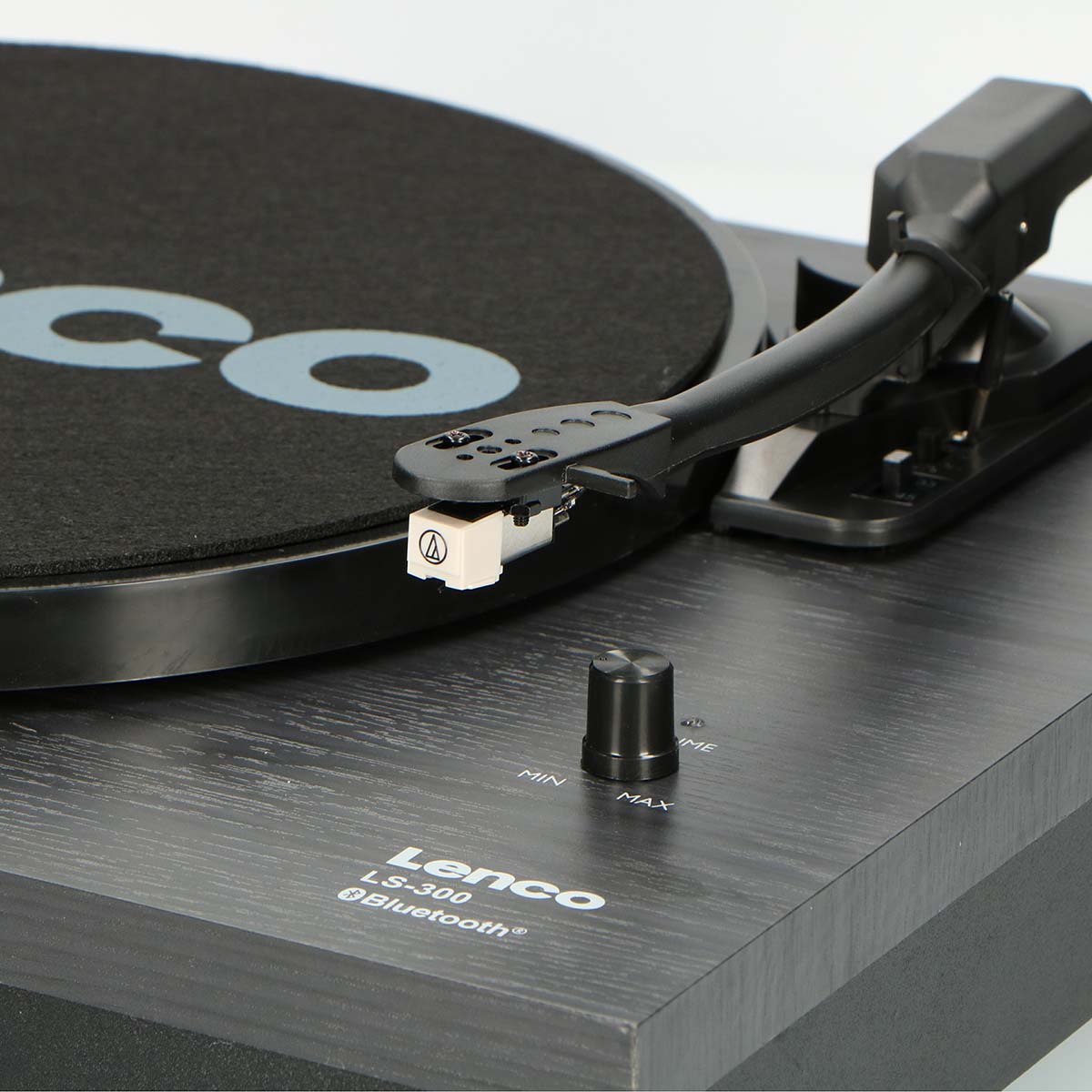 Plattenspieler mit Bluetooth® und zwei externen Lautsprechern Schwarz