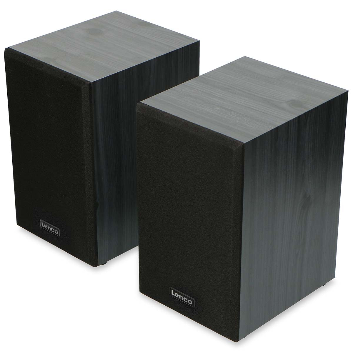 Plattenspieler mit Bluetooth® und zwei externen Lautsprechern Schwarz