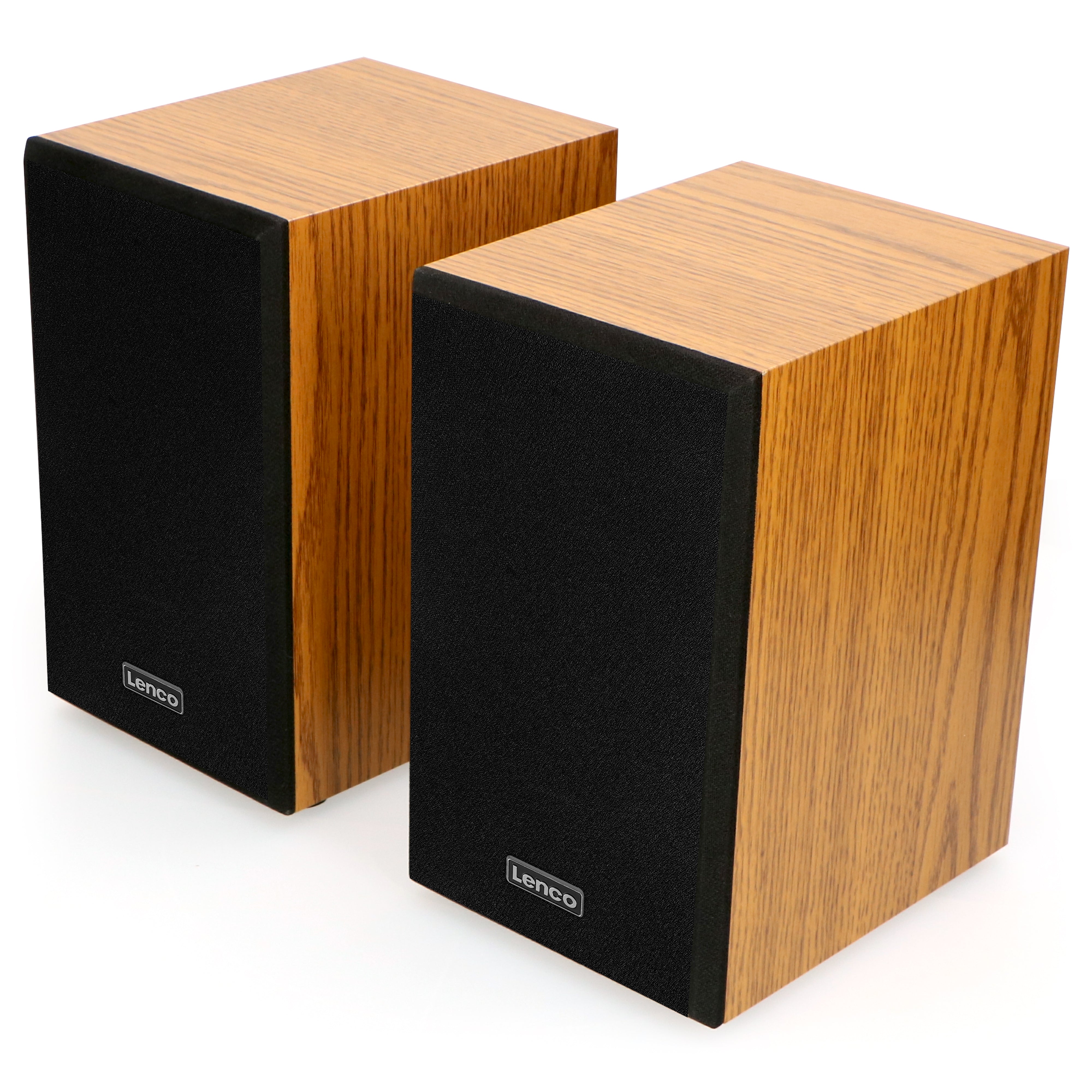 Plattenspieler mit Bluetooth® und zwei separaten Lautsprechern Wood