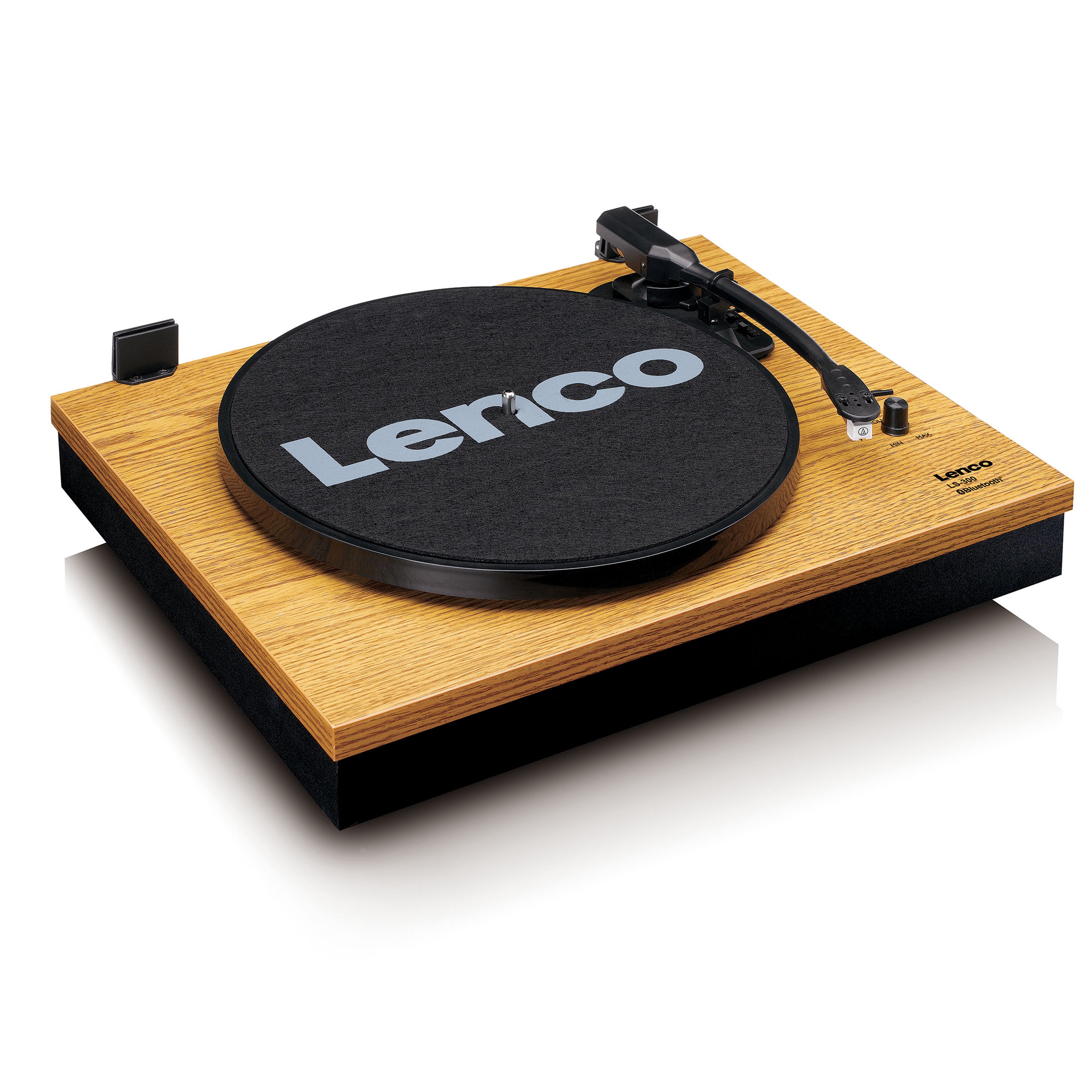Plattenspieler mit Bluetooth® und zwei separaten Lautsprechern Wood