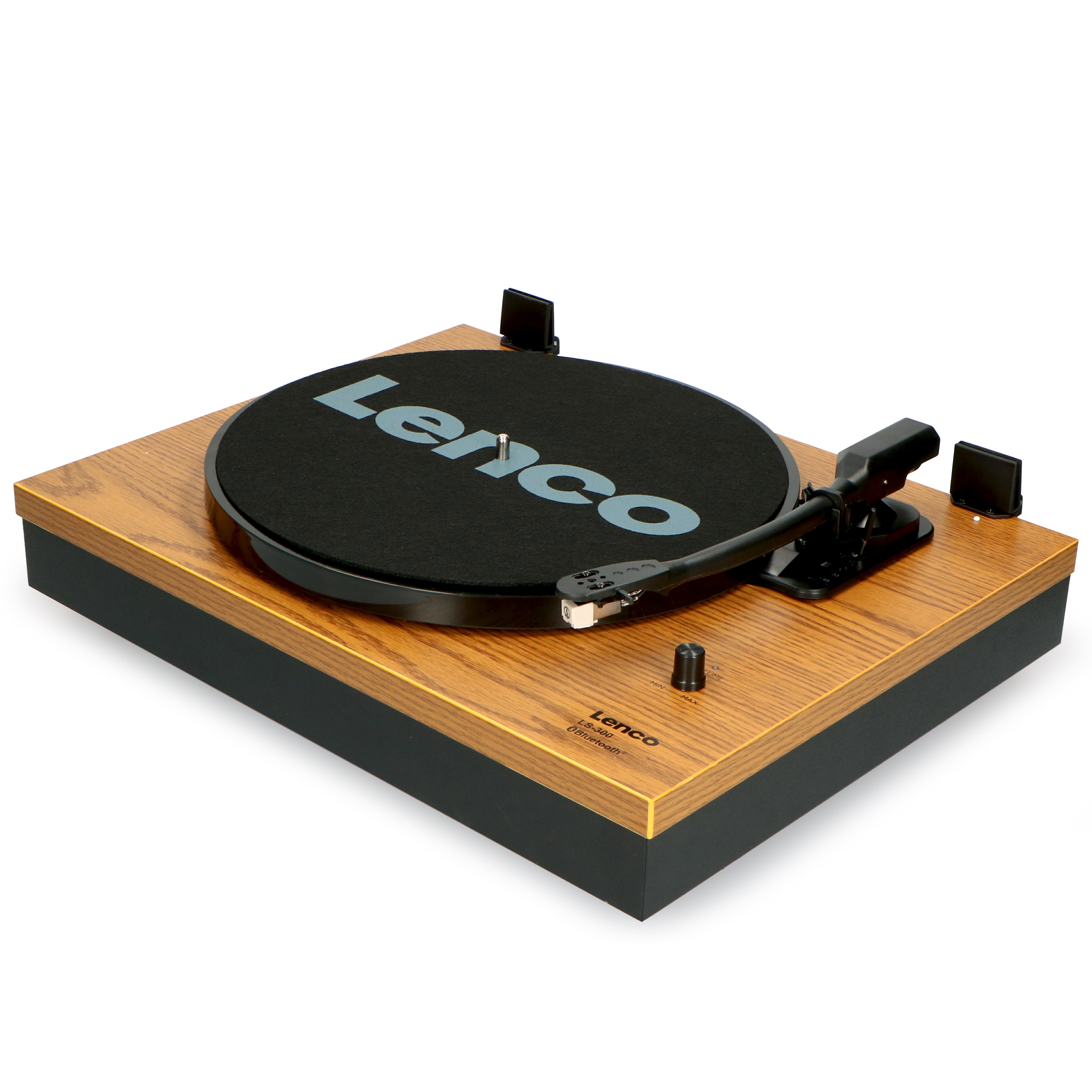 Plattenspieler mit Bluetooth® und zwei separaten Lautsprechern Wood