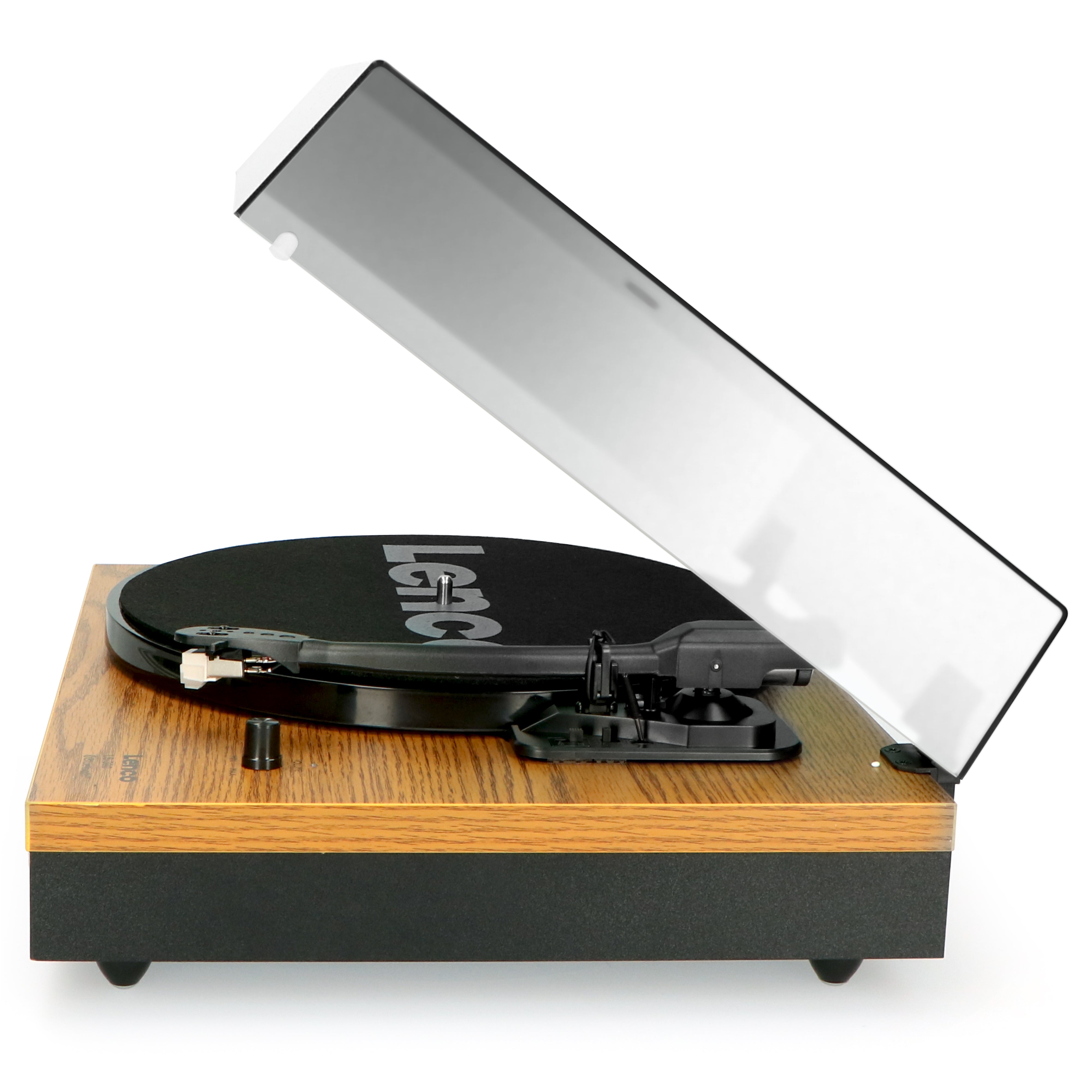 Plattenspieler mit Bluetooth® und zwei separaten Lautsprechern Wood