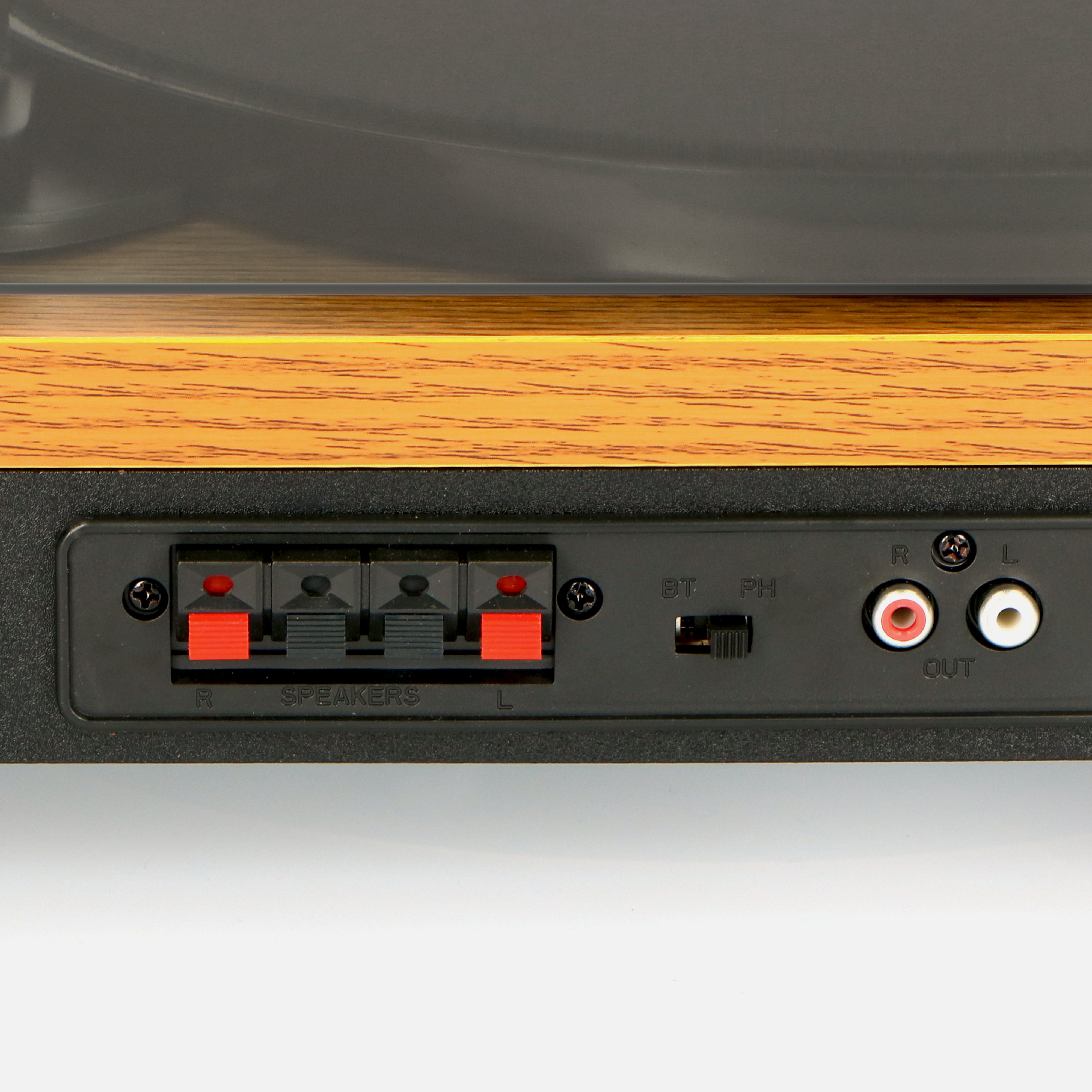 Plattenspieler mit Bluetooth® und zwei separaten Lautsprechern Wood