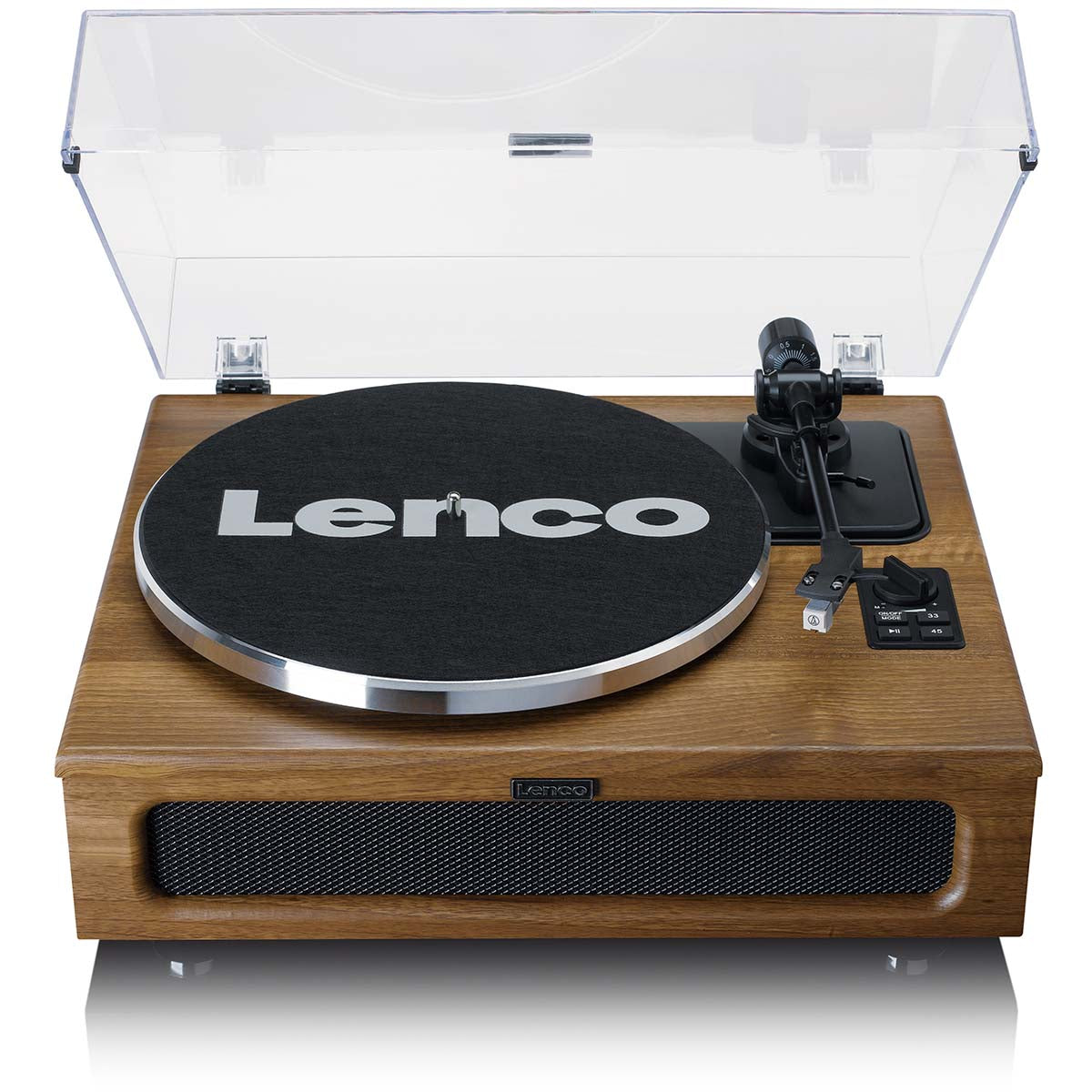 Plattenspieler mit 4 eingebauten Lautsprechern und Bluetooth-Empfang Wood