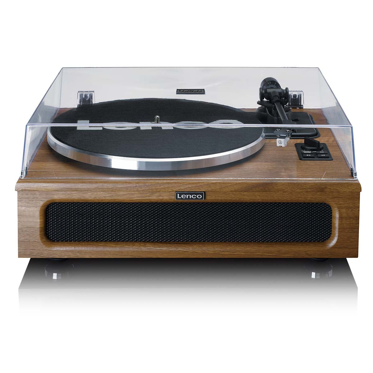 Plattenspieler mit 4 eingebauten Lautsprechern und Bluetooth-Empfang Wood