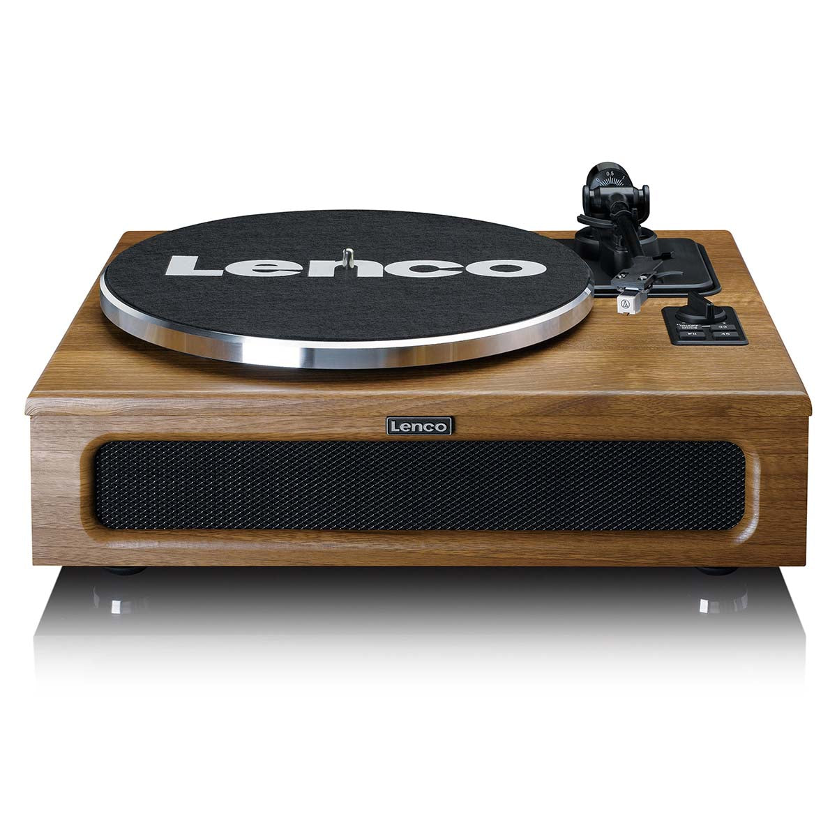 Plattenspieler mit 4 eingebauten Lautsprechern und Bluetooth-Empfang Wood