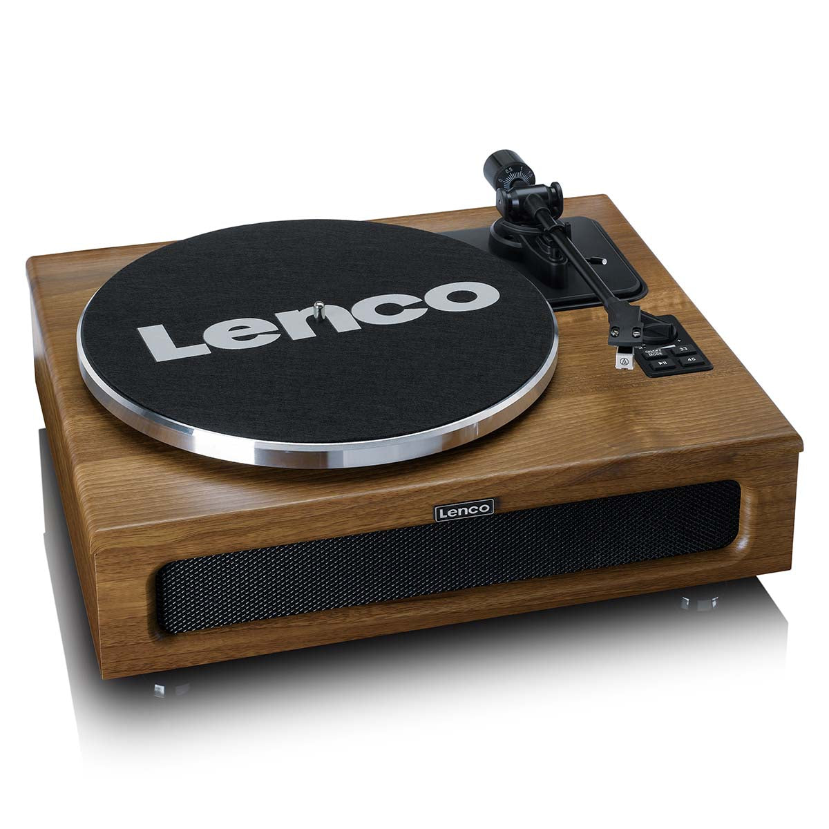 Plattenspieler mit 4 eingebauten Lautsprechern und Bluetooth-Empfang Wood