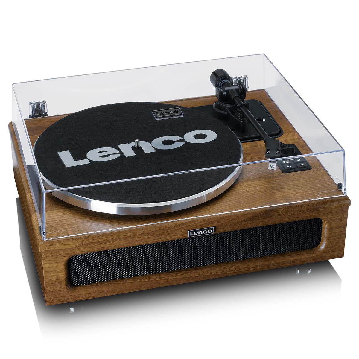 Plattenspieler mit 4 eingebauten Lautsprechern und Bluetooth-Empfang Wood