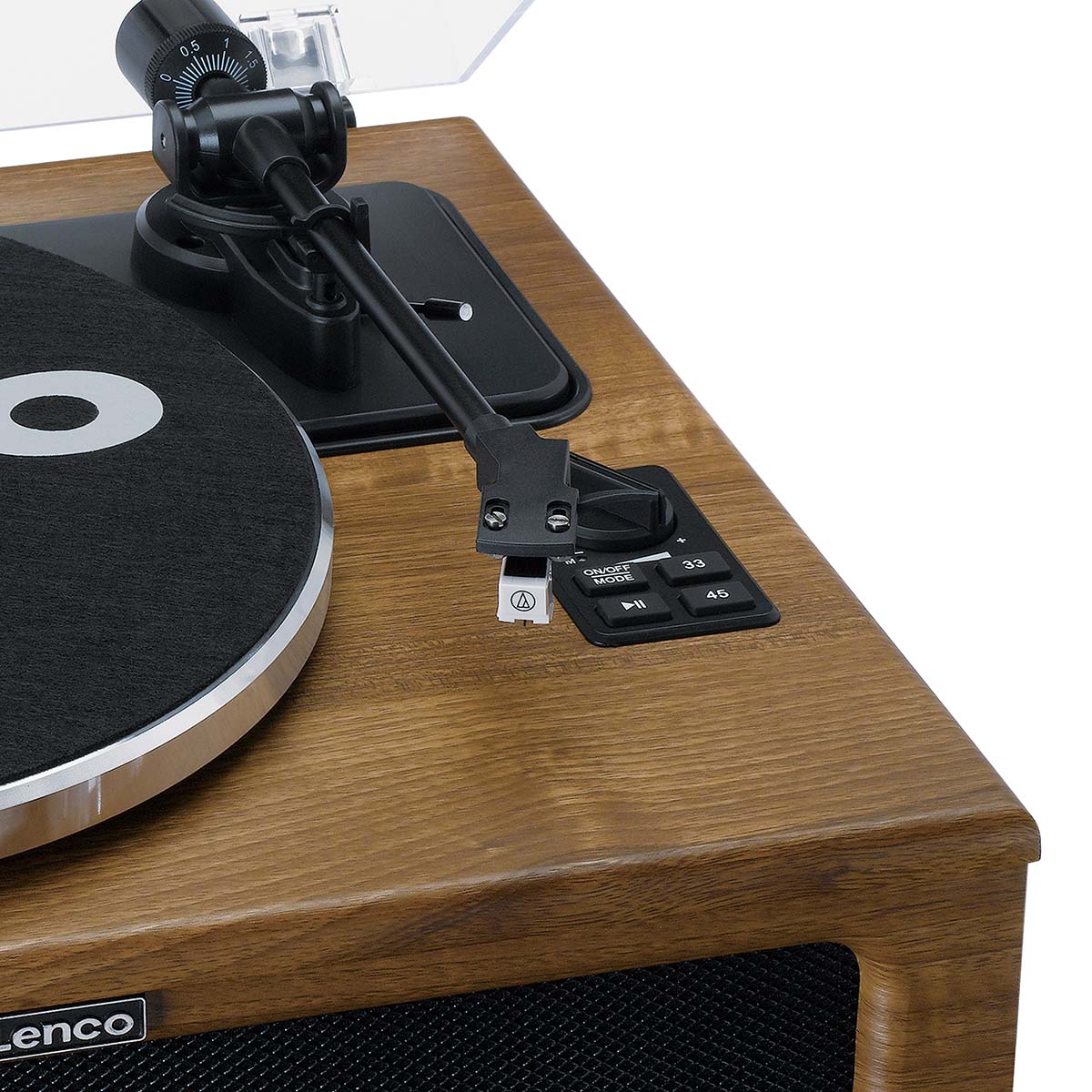 Plattenspieler mit 4 eingebauten Lautsprechern und Bluetooth-Empfang Wood