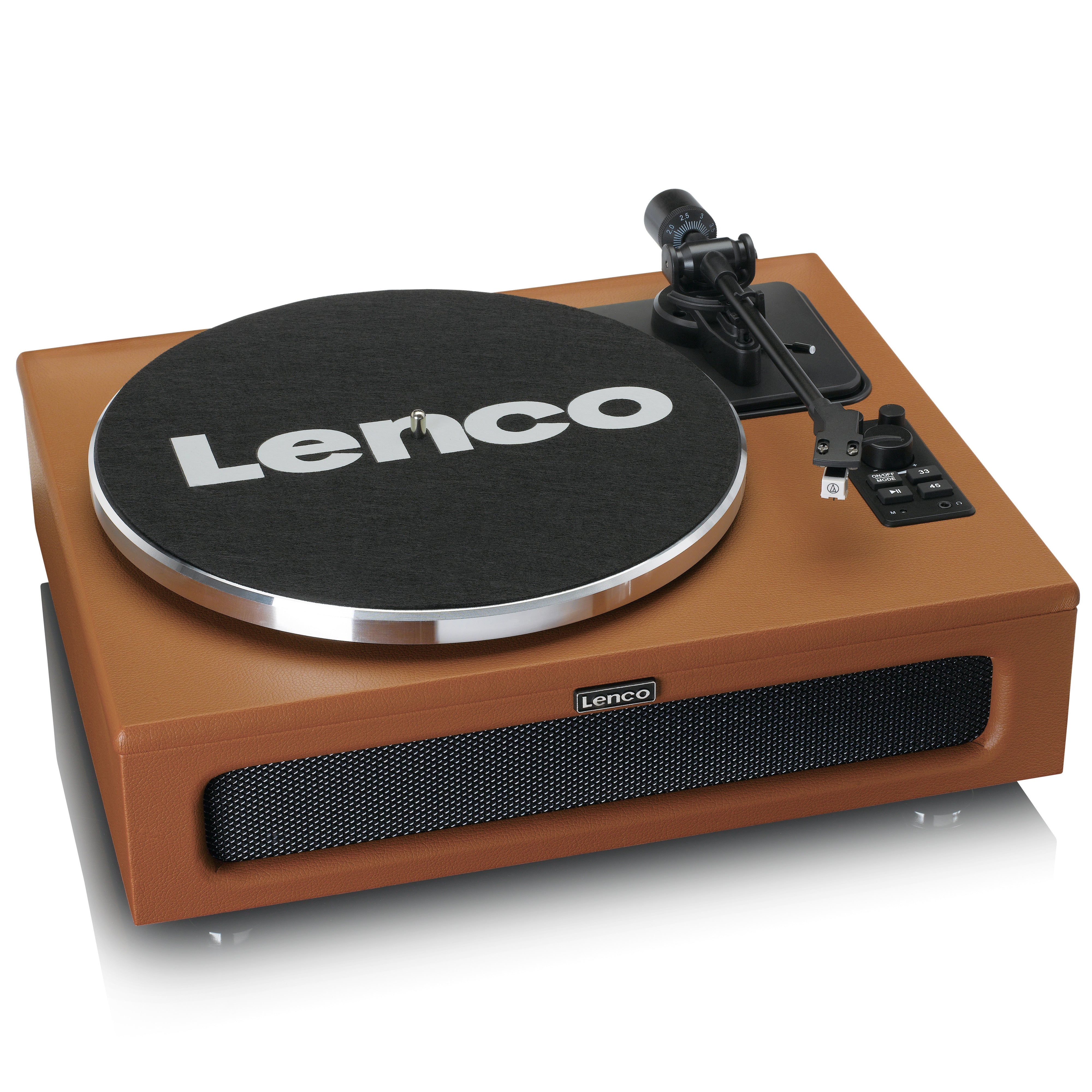 Plattenspieler mit Bluetooth MMC 4 Lautsprecher eingebaut Braun