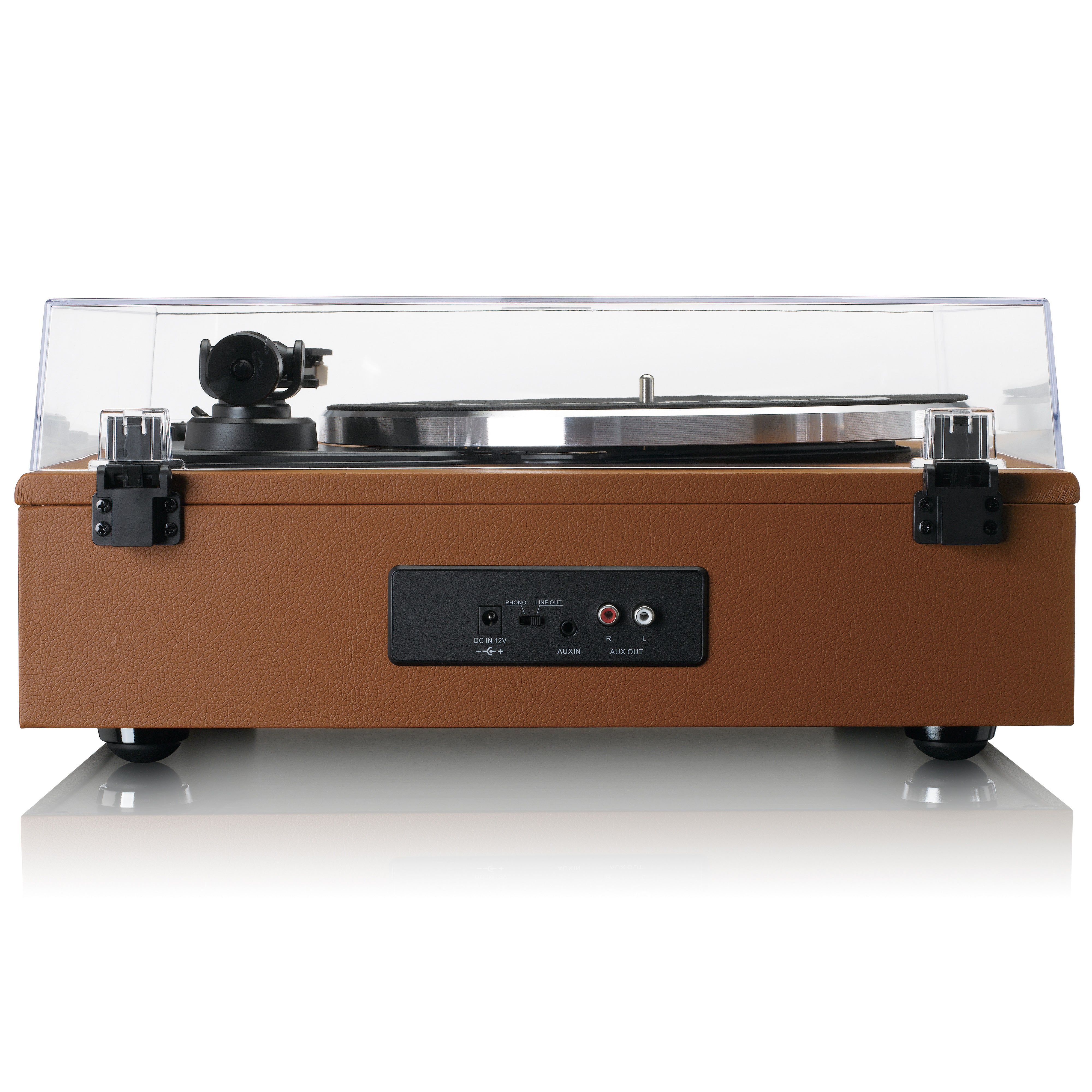 Plattenspieler mit Bluetooth MMC 4 Lautsprecher eingebaut Braun