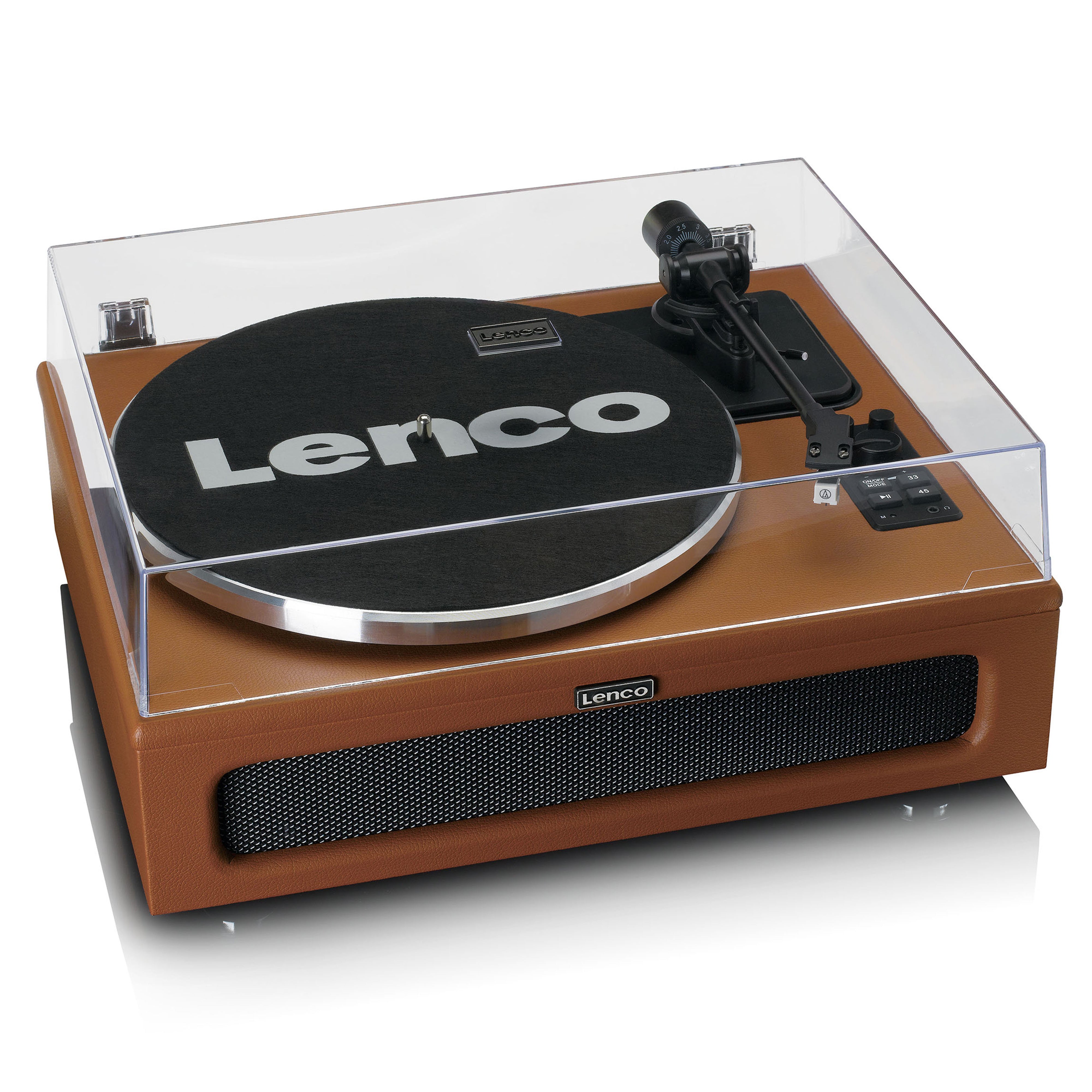 Plattenspieler mit Bluetooth MMC 4 Lautsprecher eingebaut Braun