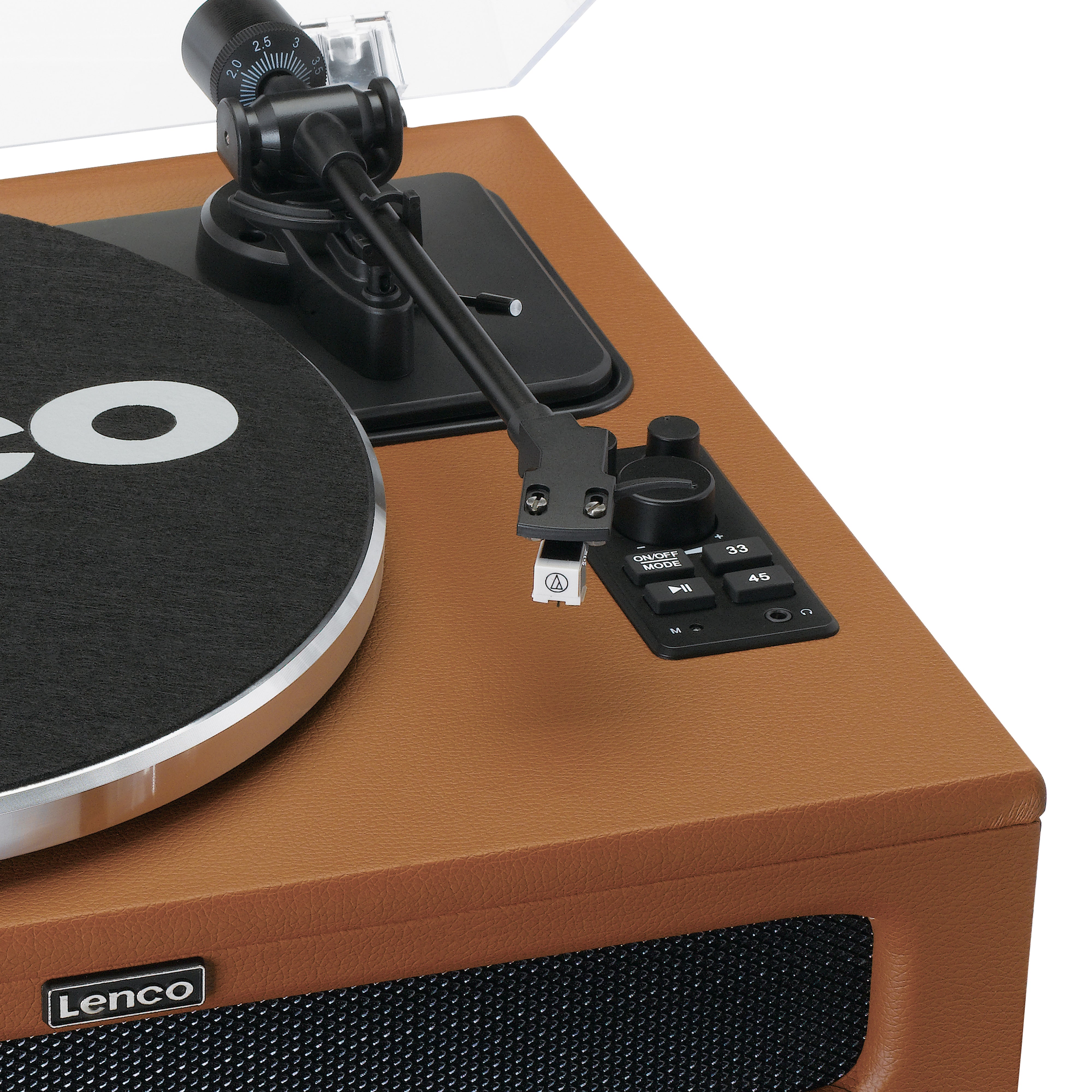 Plattenspieler mit Bluetooth MMC 4 Lautsprecher eingebaut Braun