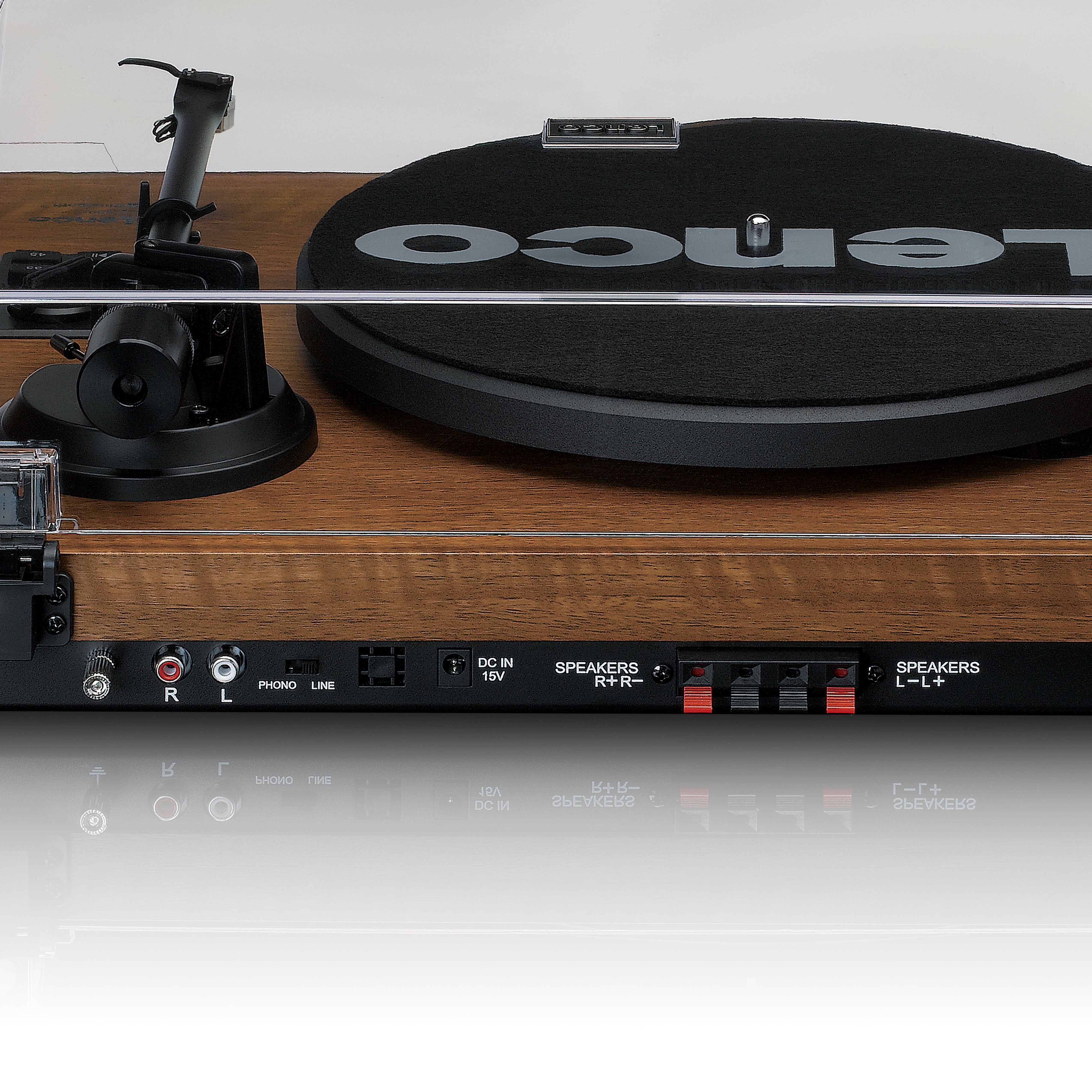 Plattenspieler mit integriertem Verstärker und Bluetooth® plus 2 externe Lautsprecher Wood