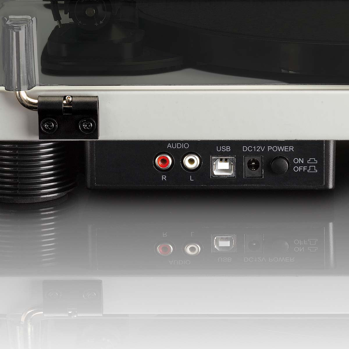 Plattenspieler mit eingebauten Lautsprechern USB-Codierung Grau